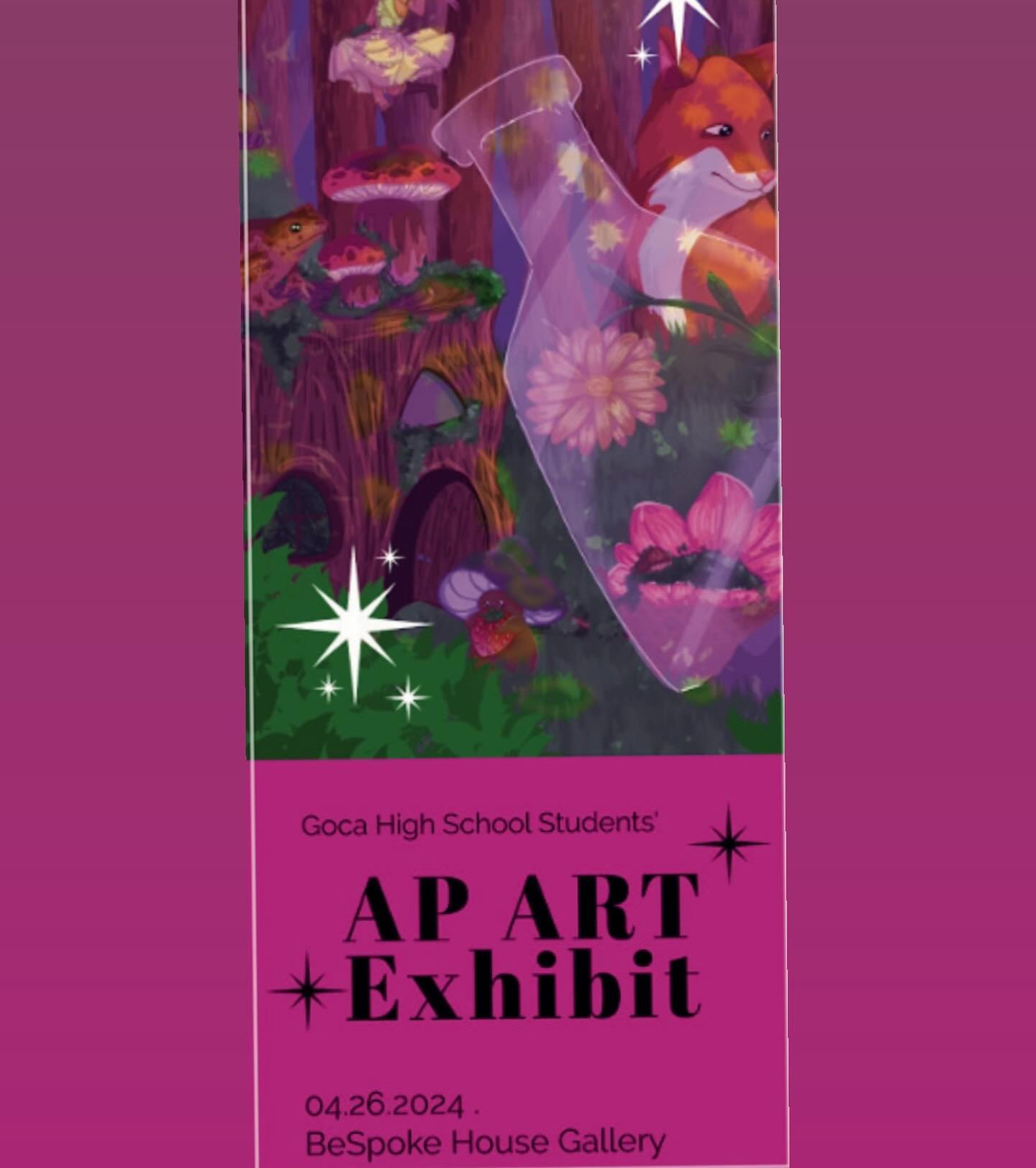 Tonight is THE night for AP Art students! Please stop by the Bespoke House in Murray Hill from 5 to 7 to witness the culmination of 8 months worth of their hard work 🎨🖌️🖼️