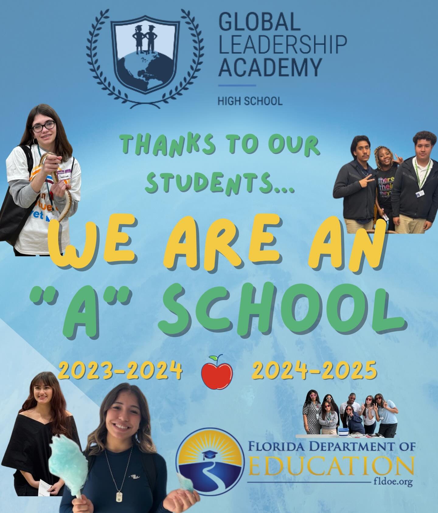 ✌️ years in a row! Thank you to the students, teachers and parents who helped make this happen. We are proud to sport our “A” grade from the state for the second time. Way to go Kodiaks! 🐻