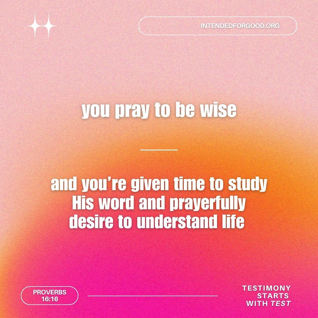 Embrace these tests as Gods way of helping you become the person you want to be.

There are many examples of the positive results of being tested. The psalmist likens our testing to being refined like silver (Psalm 66:10). Peter speaks of our faith a