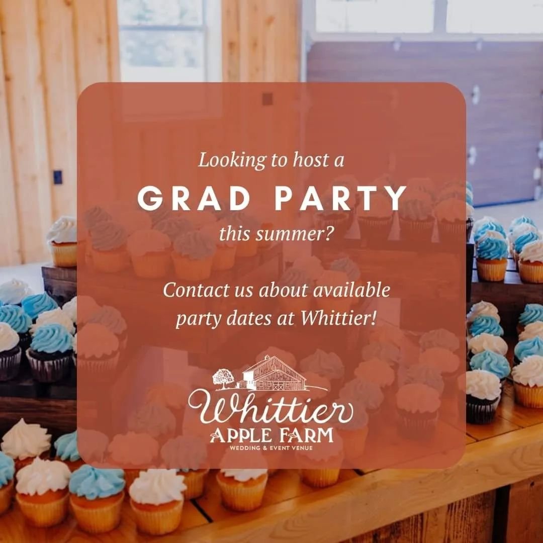 Have a senior graduating this year? Have your graduation party here at Whittier! 

We might be biased, but we think you won&rsquo;t find a better venue&hellip; 😉😁

Remaining open dates:

Sunday, July 14th
Thursday, July 18th
Friday, July 19th
Satur
