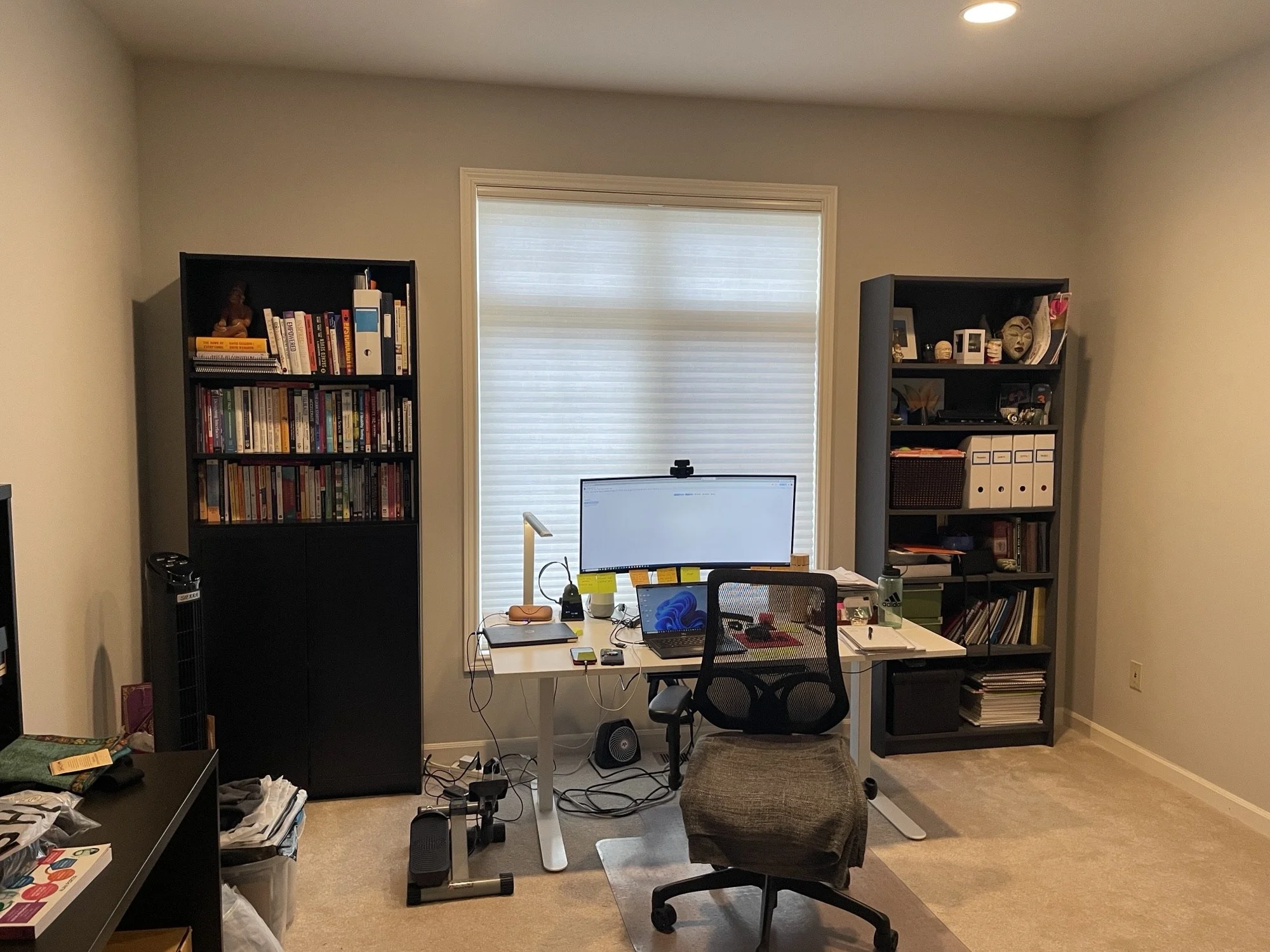 Before: The request for this home office was better storage