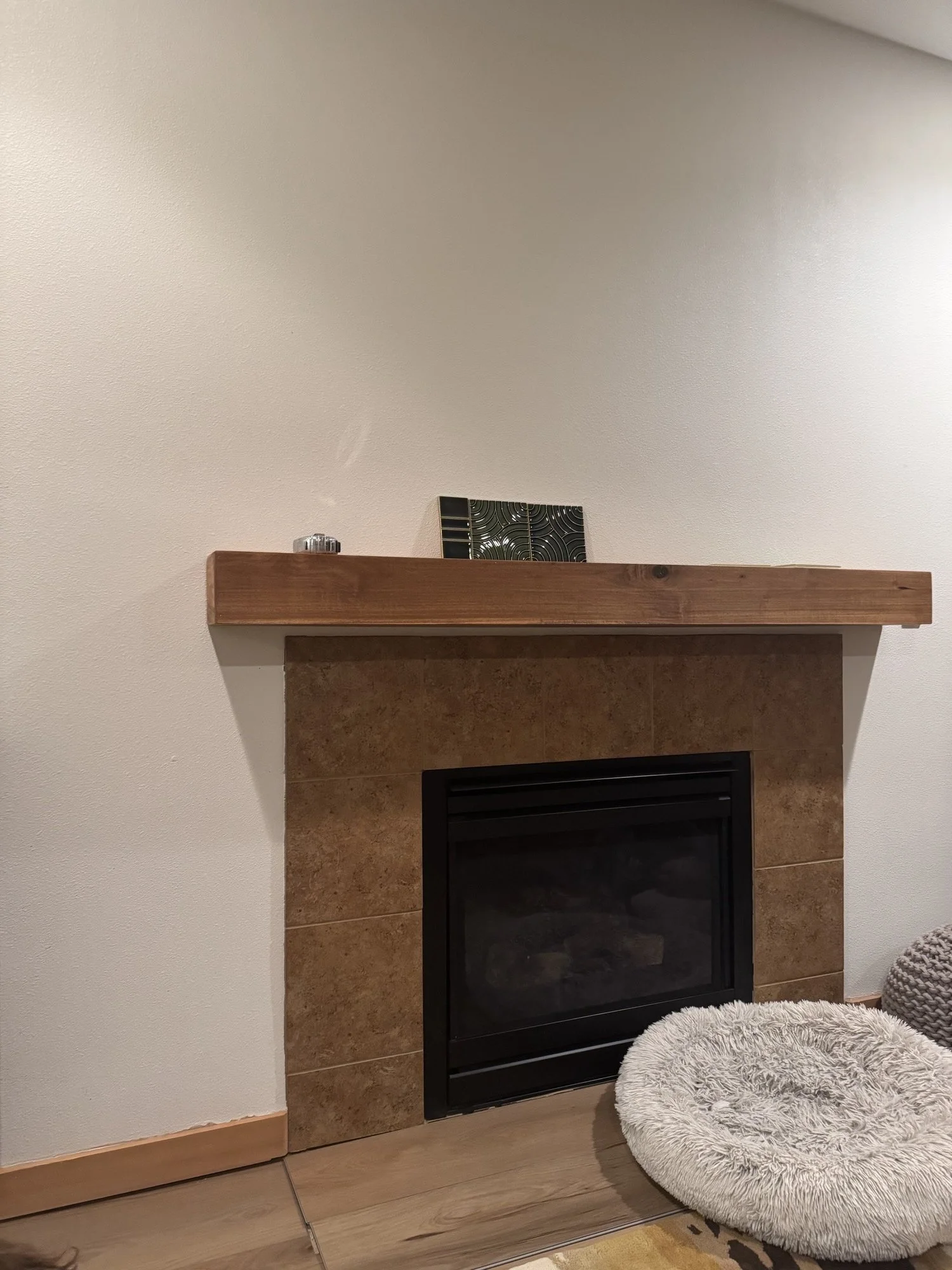 Before: This old fireplace surround needed a spark