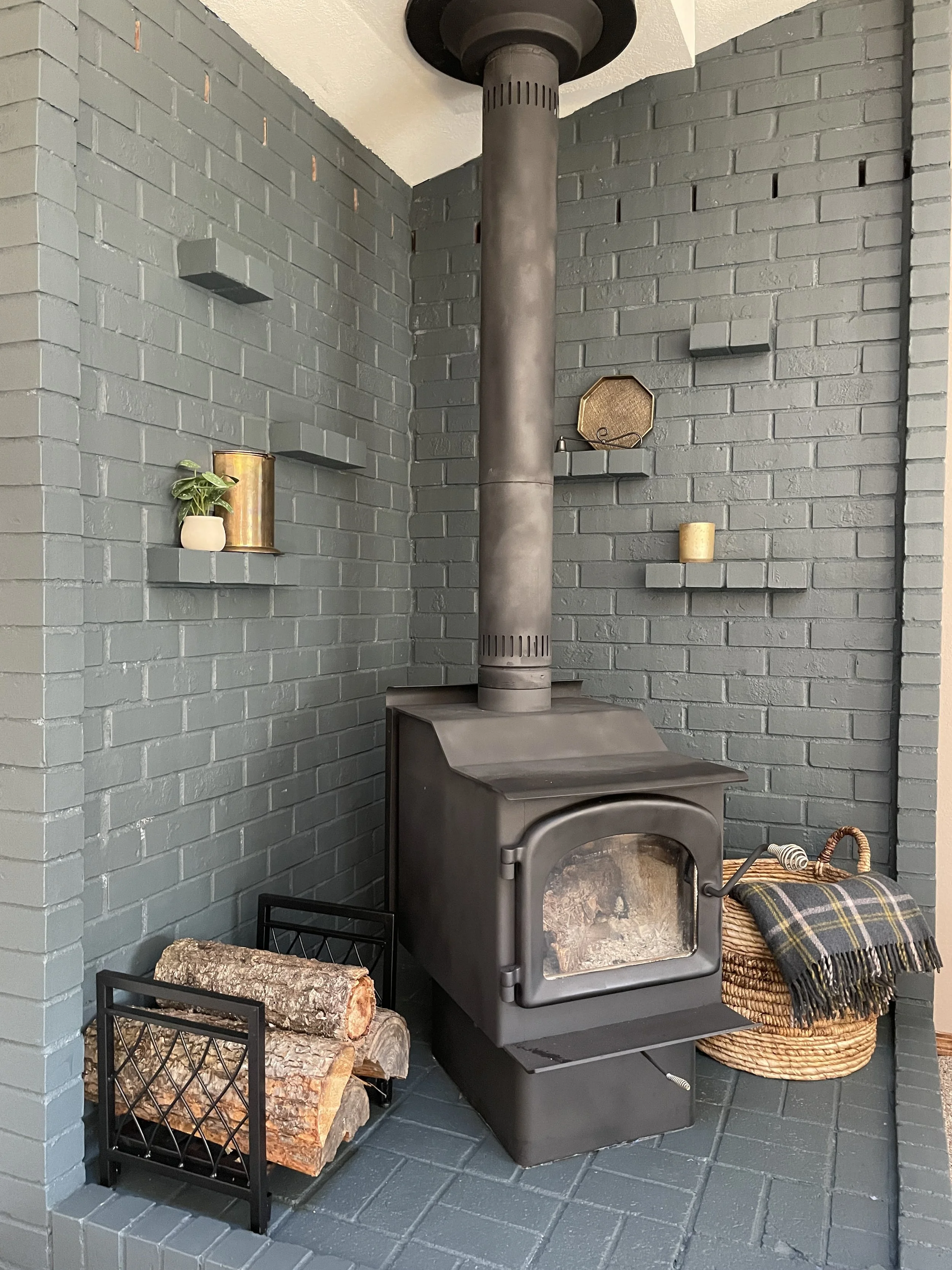 We said goodbye to the old orange brick and gave it just the paint update it needed!