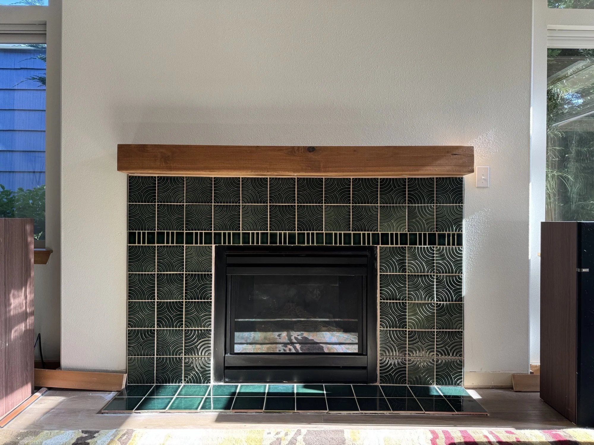 After: Custom design using beautiful handmade tiles