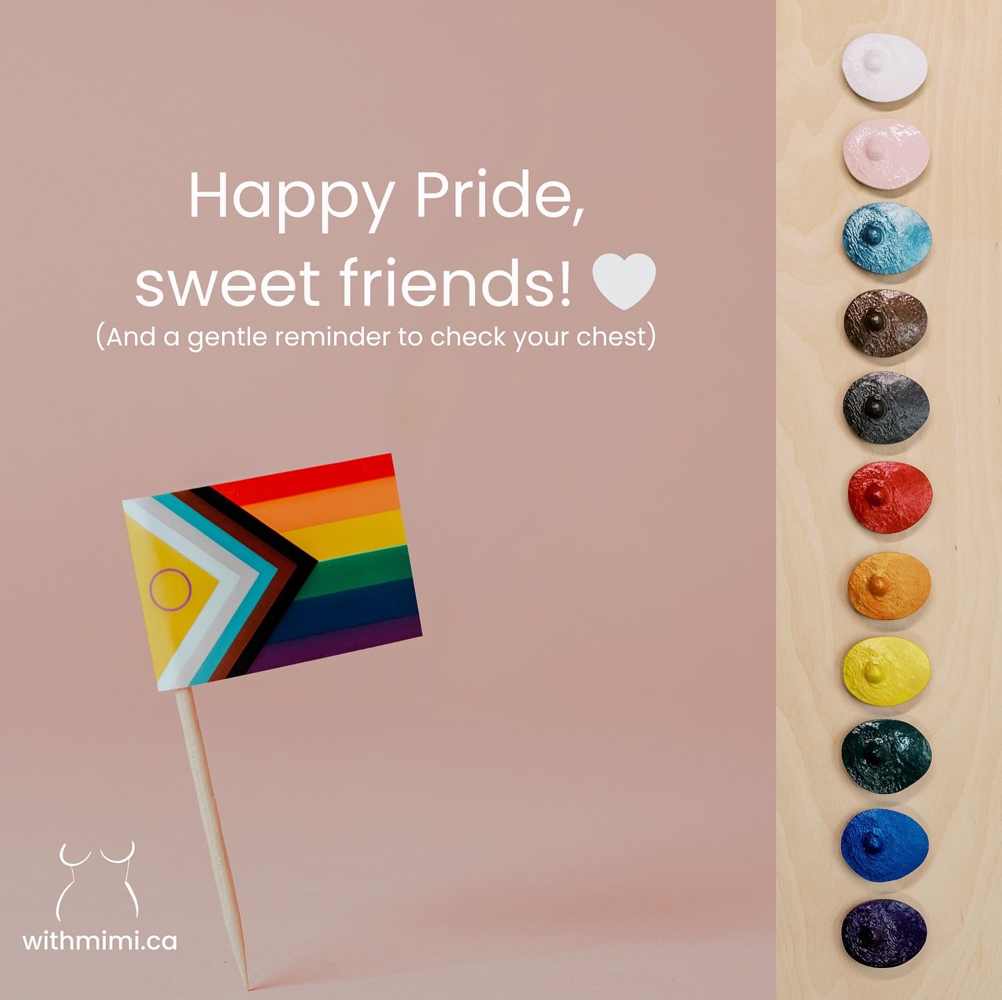 Sending deep care to all my loves far &amp; wide 🤍
You are safe. You are loved. You don&rsquo;t need to come out if you don&rsquo;t want to. You are perfect just the way you are. 

#lgbtq #ally #queer #love #breasthealthawareness #pridemonth #femme 