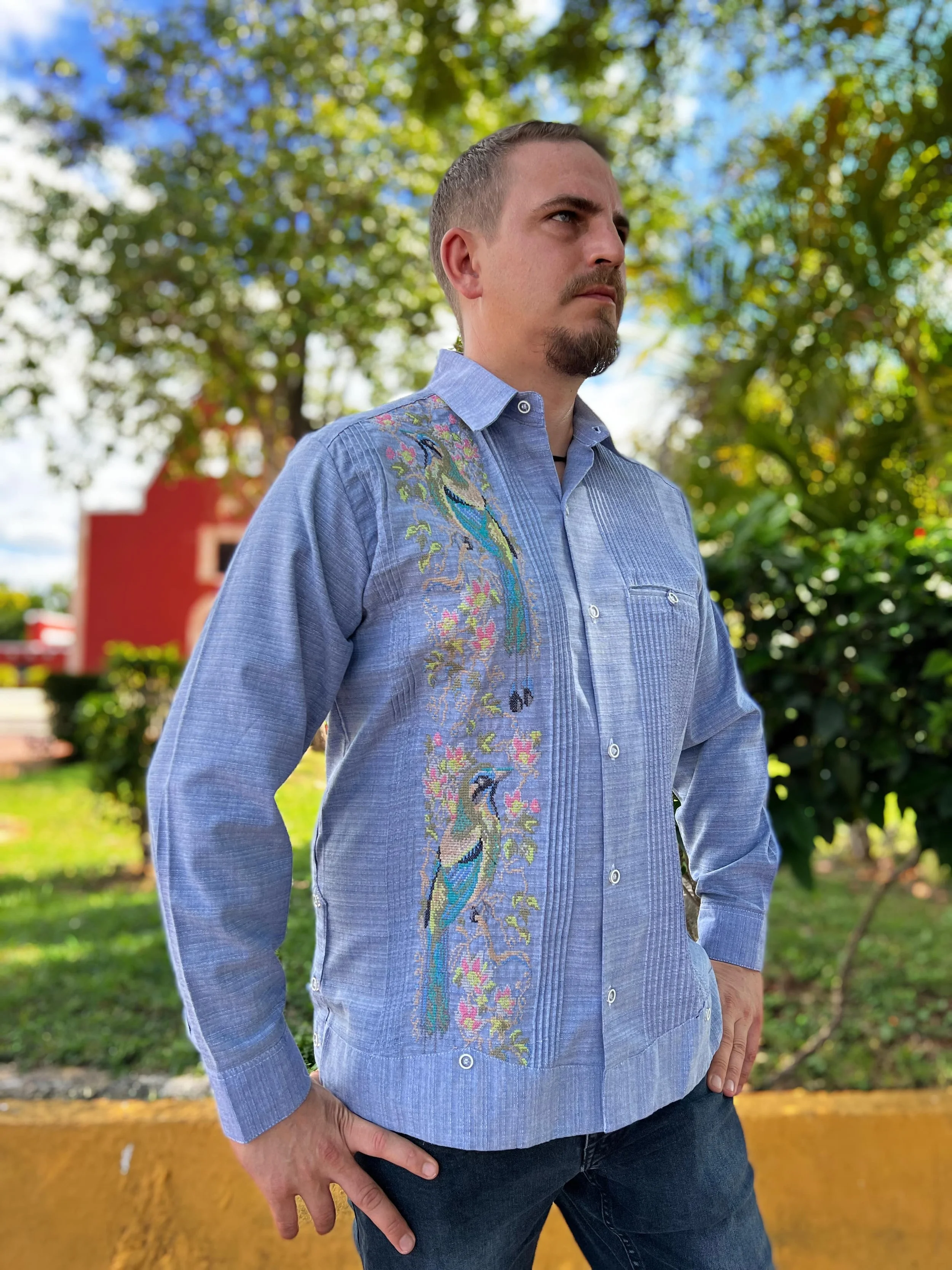 GUAYABERA PÁJARO TOH (MANGA LARGA)