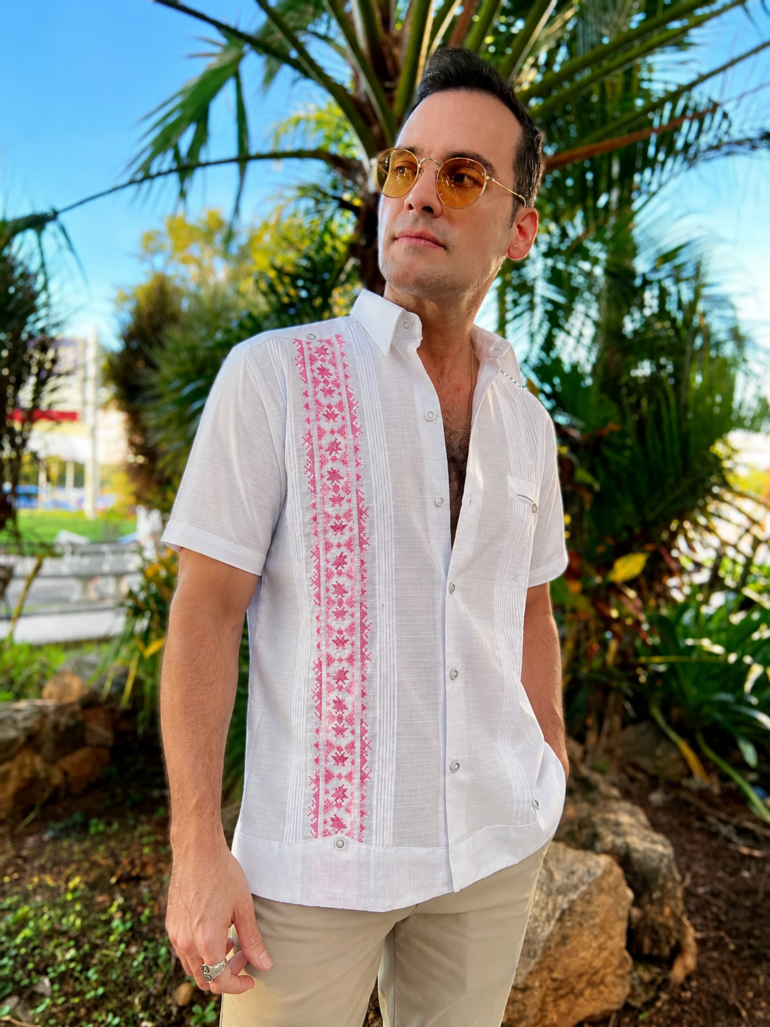 GUAYABERA LA ROSA (MANGA CORTA)