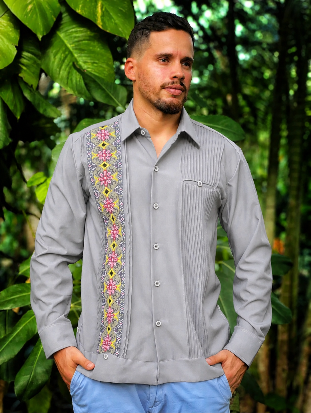 GUAYABERA CEIBA GRIS