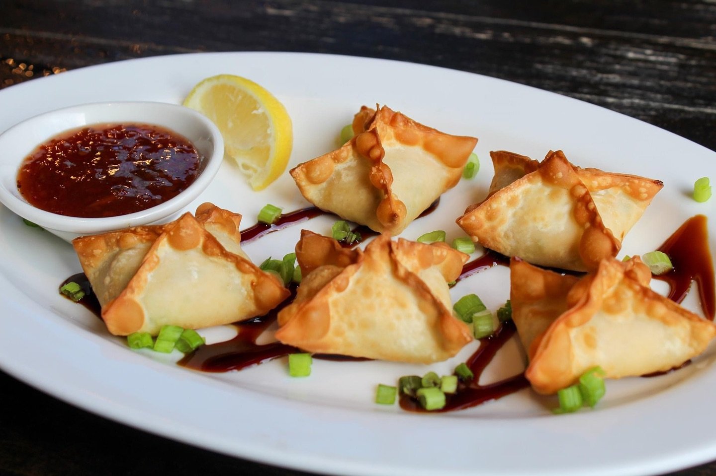 Lobster tail, cream cheese, and the perfect crunch &mdash; meet your new favorite fall appetizer: made from scratch Lobster Rangoon 🦞✨ Served with raspberry Thai chili sauce and soy glaze. 

📱 rackhousesteaks.com/featured-menu