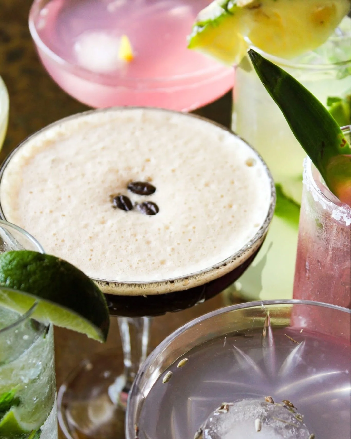 Here&rsquo;s a Rack House fun fact for your Friday! ⭐

All of our specialty cocktails + martinis are named after songs.
Now playing: That&rsquo;s That Me, Espresso 🎶☕️