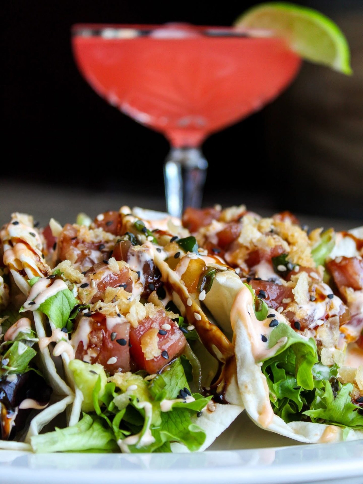 No one does Tuna Stack Tacos like we do Tuna Stack Tacos... IYKYK. 👀🌮

Yellowfin tuna, avocado, sriracha lime mayo, sushi sauce &mdash; fresh, light, and way too good not to order this week. 

Also, it&rsquo;s TINI TUES! $5 TITO&rsquo;S all day - B