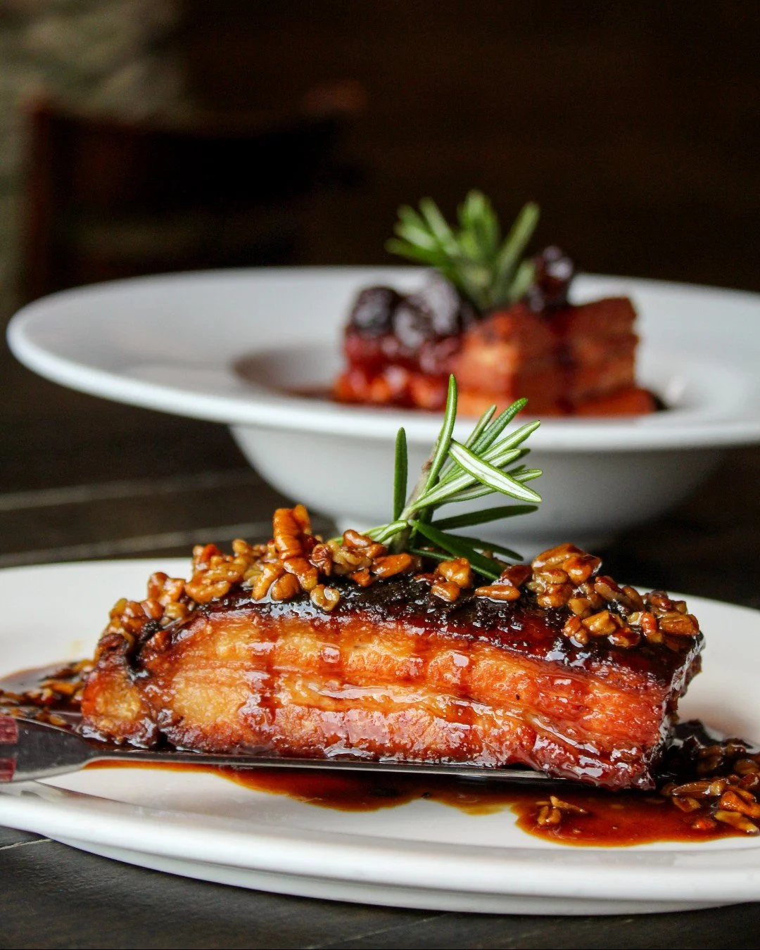Bourbon. Pecan. Pork Belly. 🥃🔥

Prime Grade U.S. pork belly seasoned with our homemade rub, slow smoked, flash fried and finished with our famous bourbon pecan glaze. And absolutely worth ordering for the table&hellip; although sharing is optional.