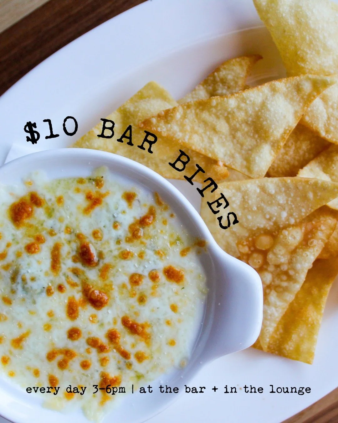 Happy Hour just got a little better. 👏 
Introducing $10 Bar Bites &mdash; available every day from 3&ndash;6 PM at the bar &amp; in the lounge!

🥓 Bourbon Pecan Glazed Bacon
🧀 Asiago Spinach Dip
🥩 Filet Crostinis

Grab a drink, grab a bite, &amp;