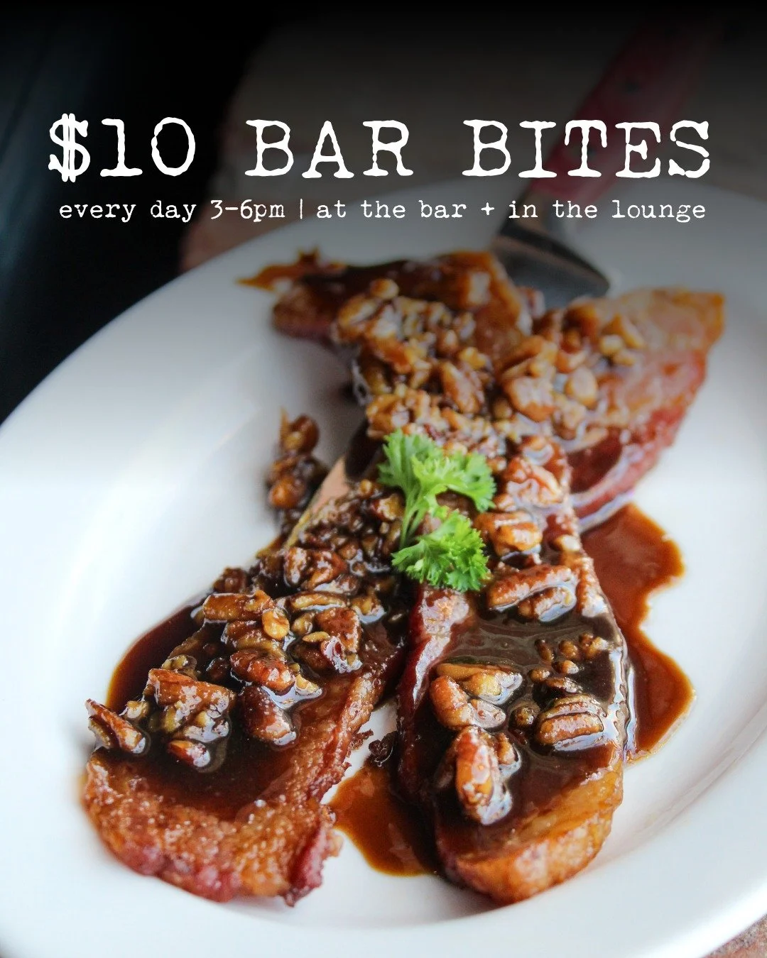 All treats, no tricks here! 🥓👻

Start your Halloween weekend with $10 Bar Bites + a drink (or two 😉) during happy hour 3-6PM. Reserve your table or join the waitlist at rackhousesteaks.com!
