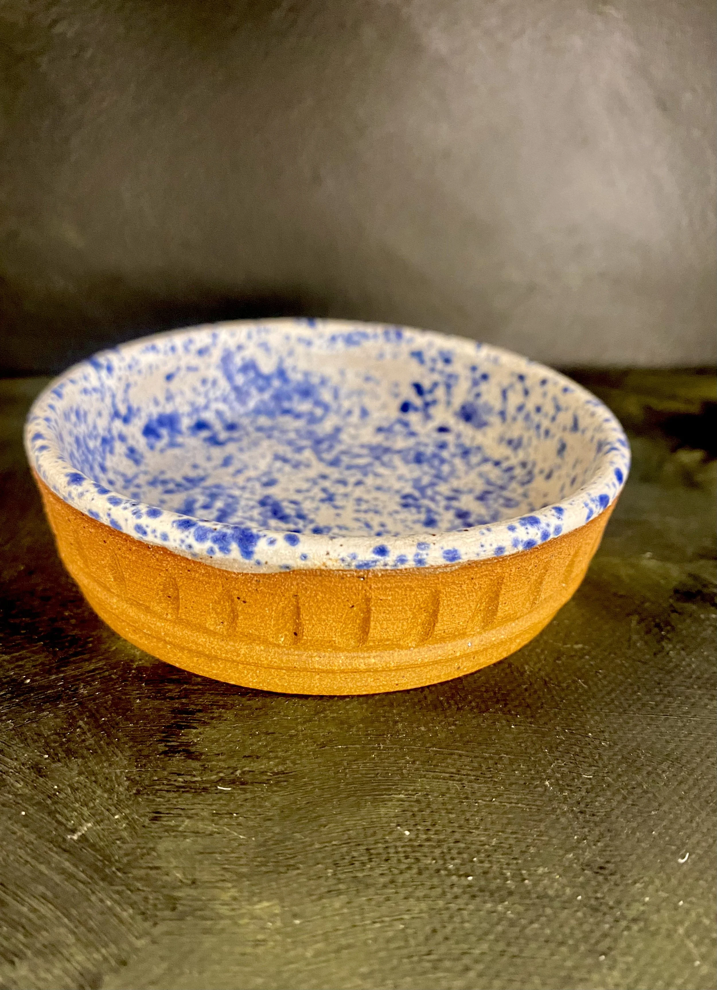 Blue Splatterware Dish