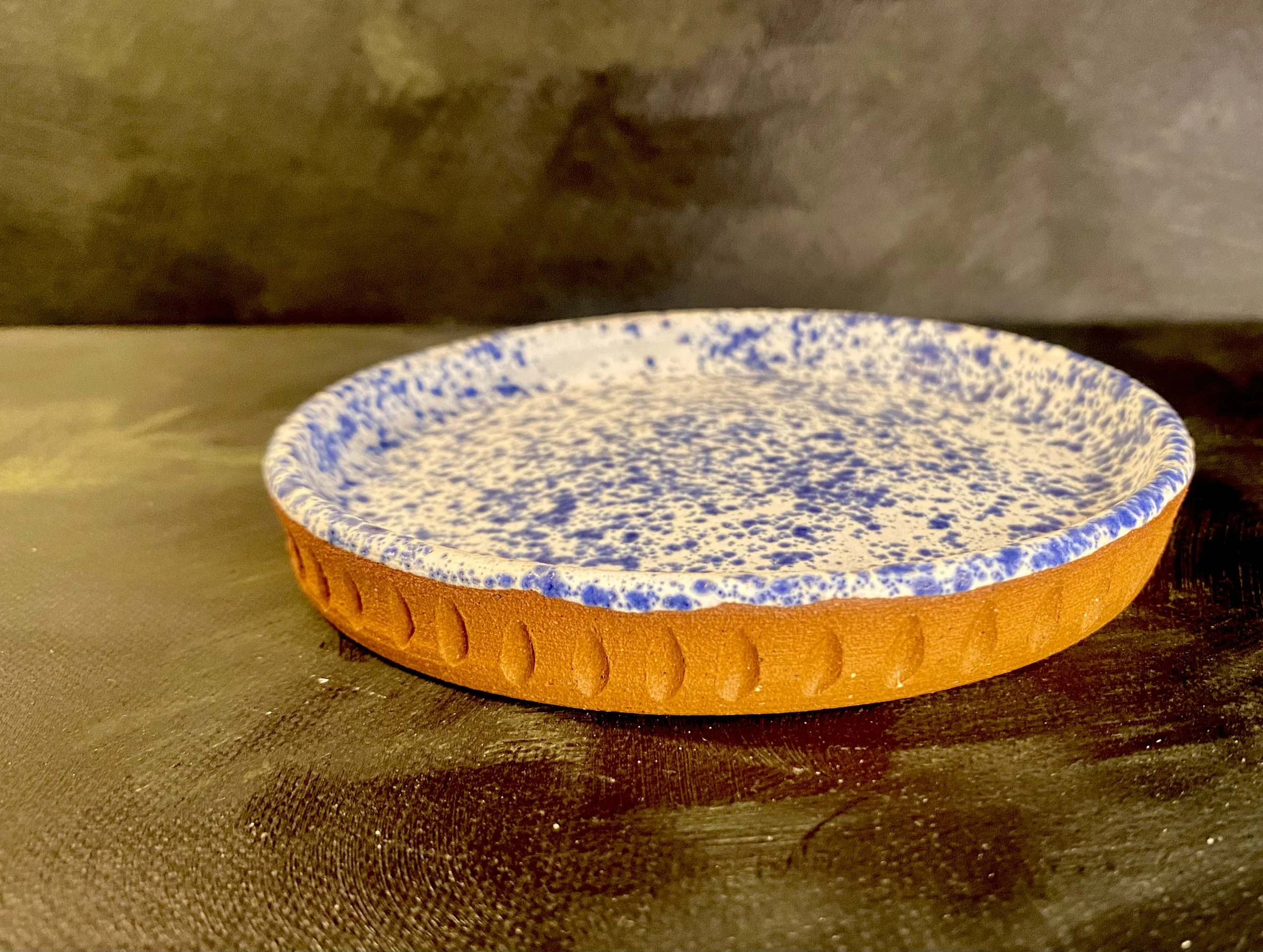 Blue Splatterware Plate