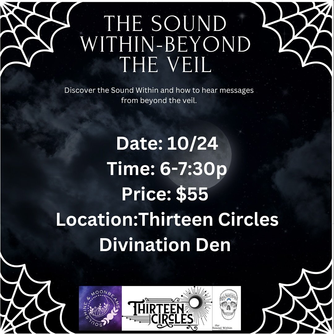 Spooky Season Fun!

Each of us have some kind of connection to the Universe and our guides, even if we aren&rsquo;t practiced at connecting with them. 

In this class at @thirteencirclesshop on October 24, we will start with a mini version of @patbec