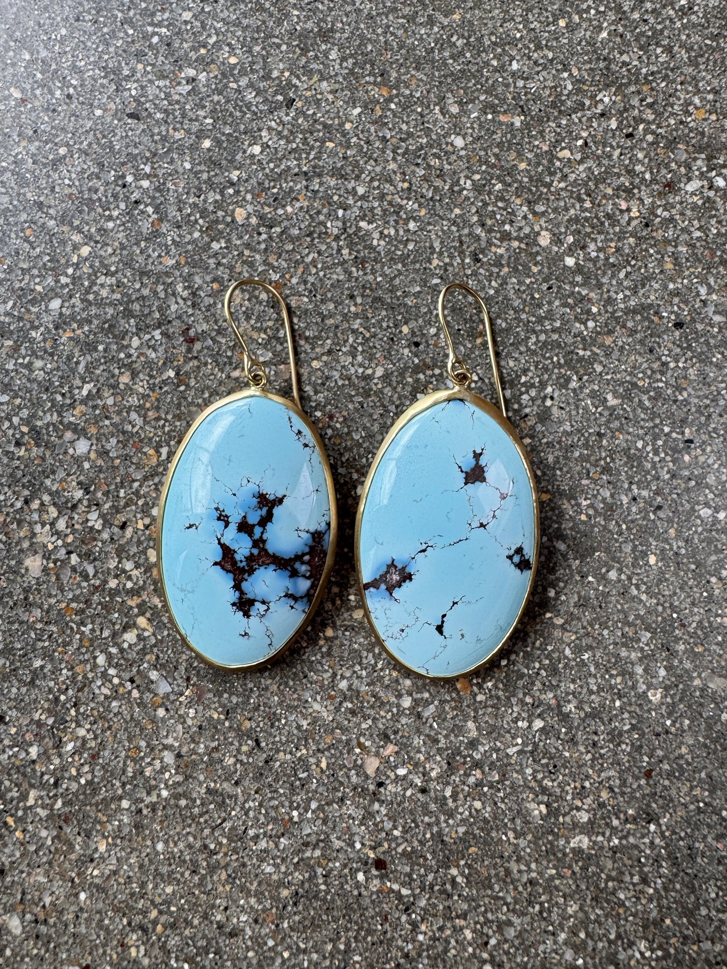 Golden Hills Lavender Turquoise Earrings