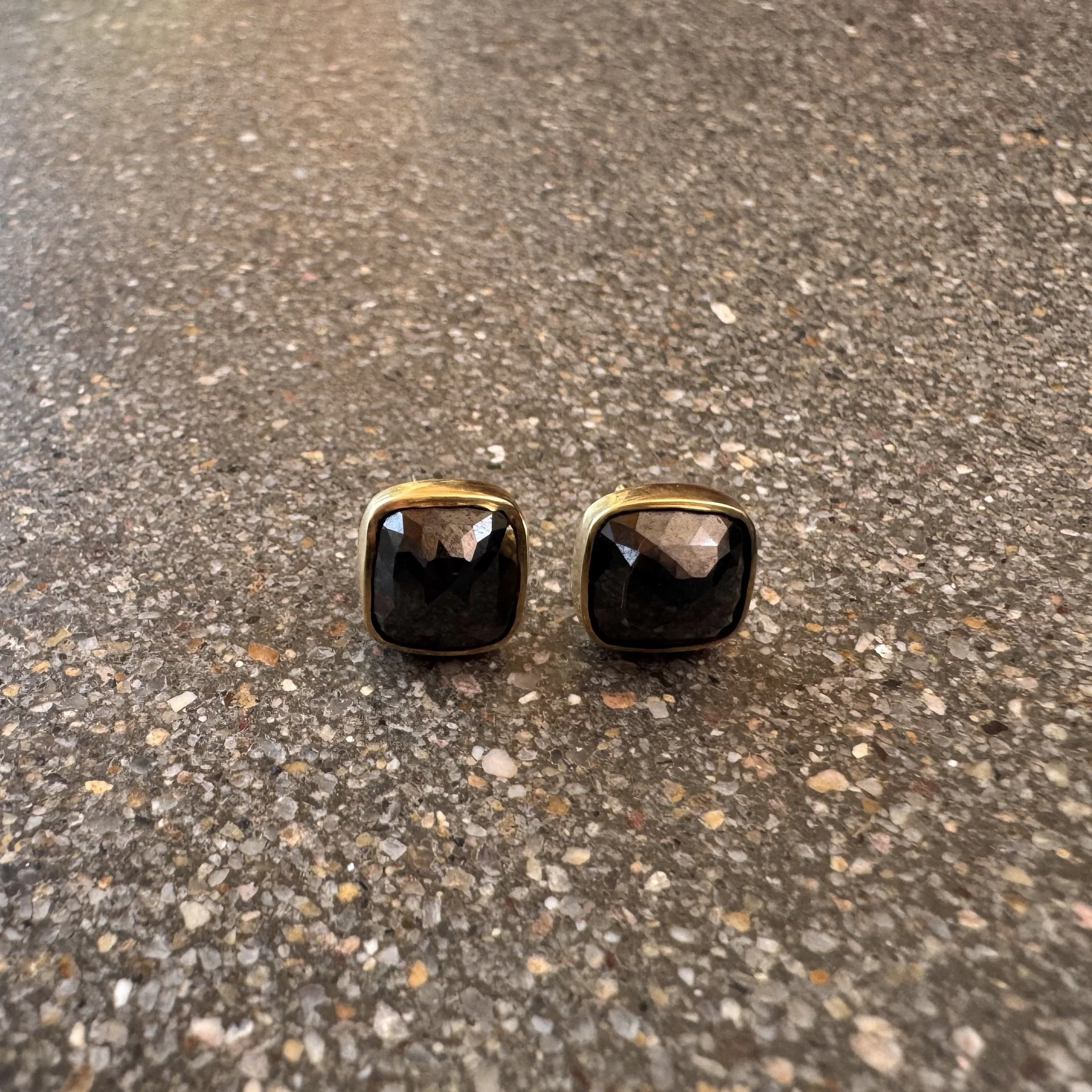 Black Diamond Stud Earrings
