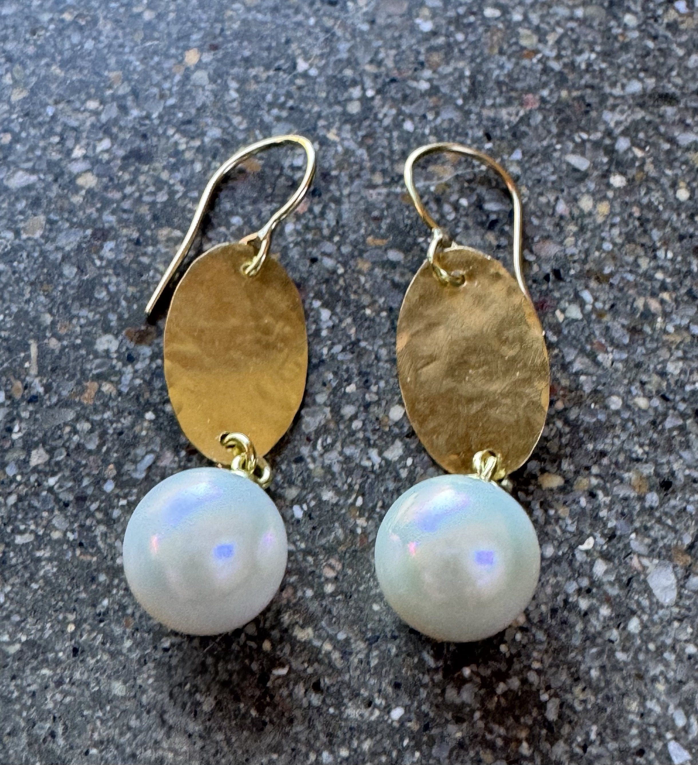 Cultured White Akoya Pearl Earrings