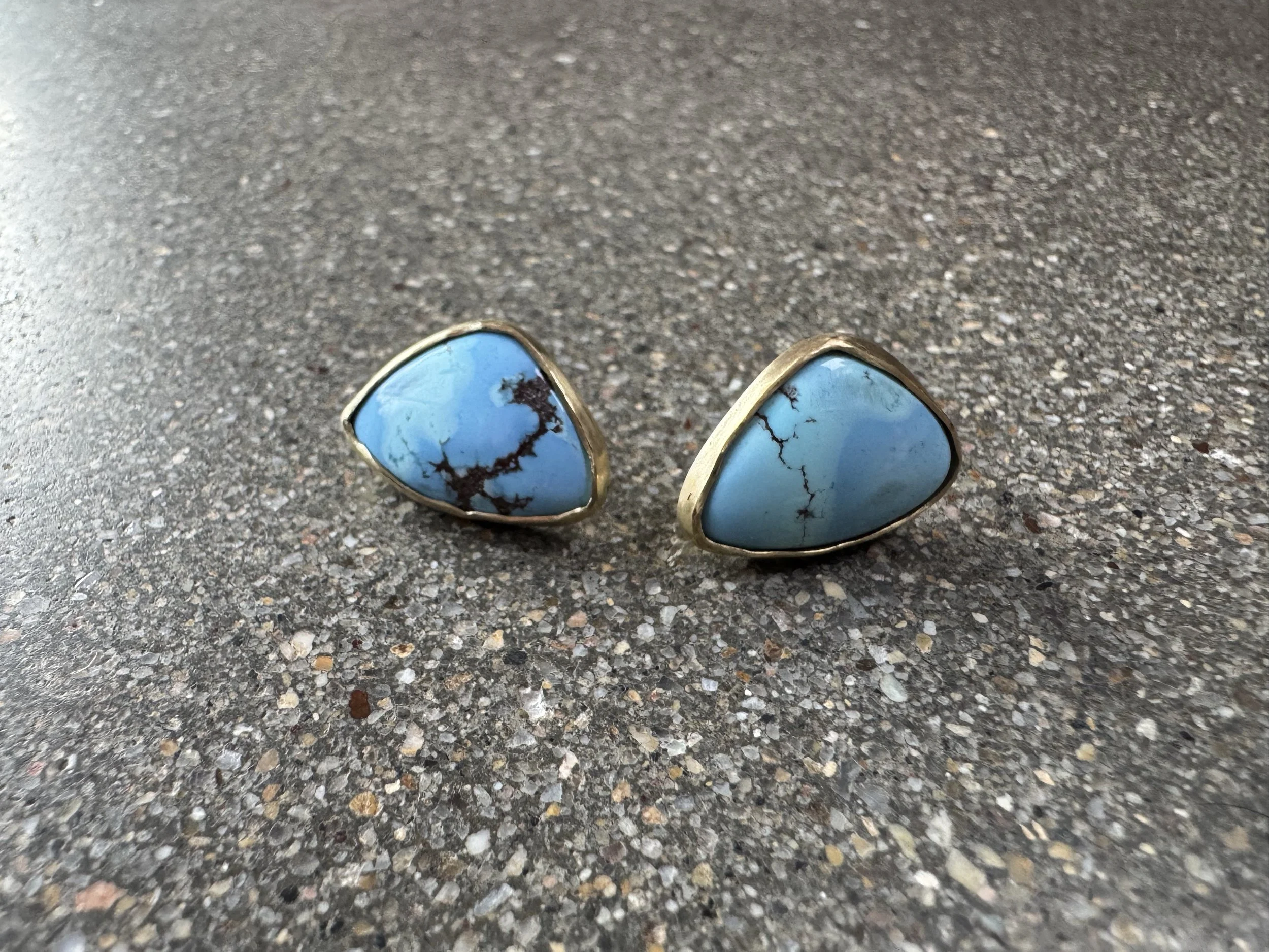 Lavender Turquoise Stud Earrings