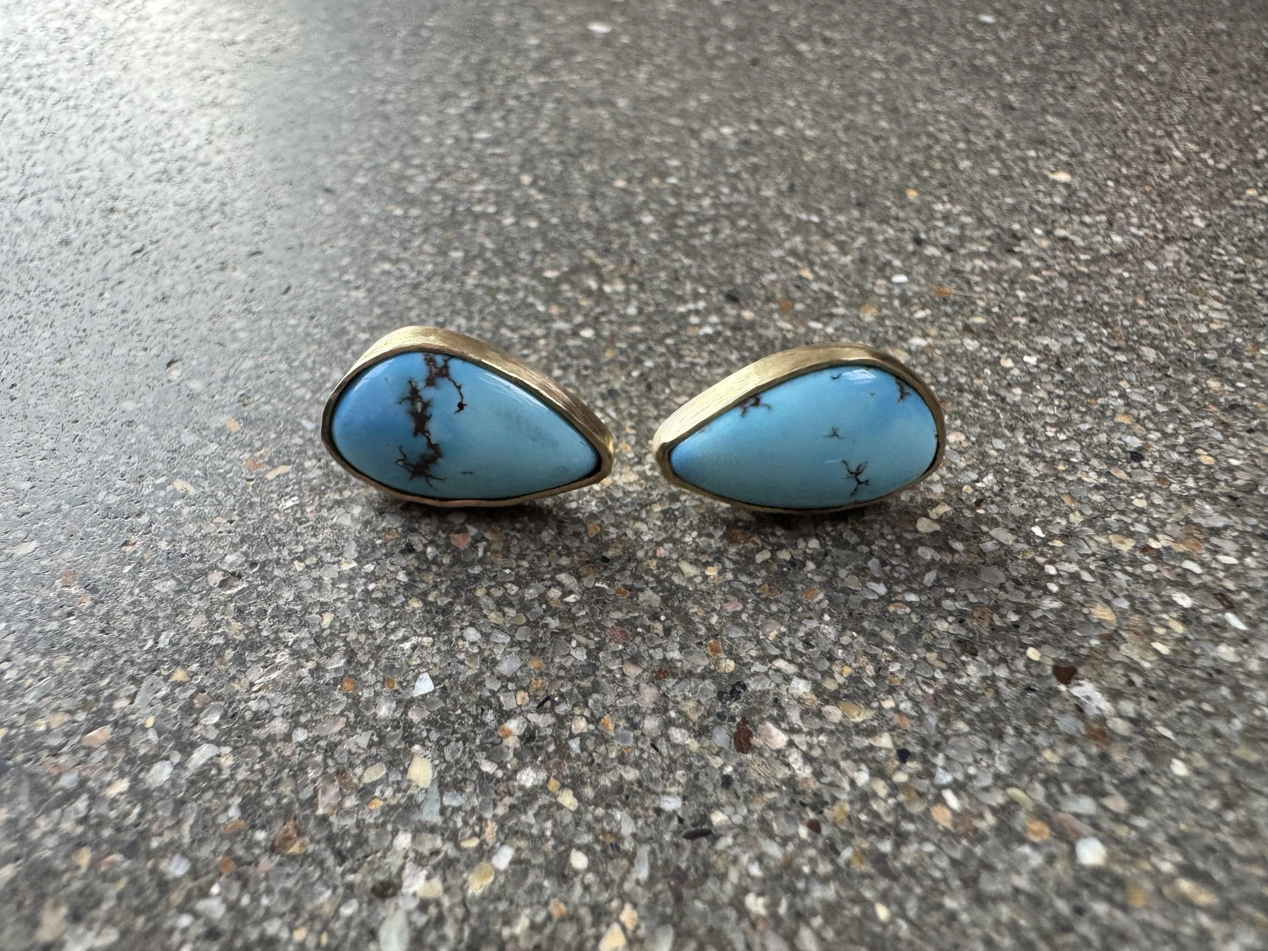 Lavender Turquoise Stud Earrings