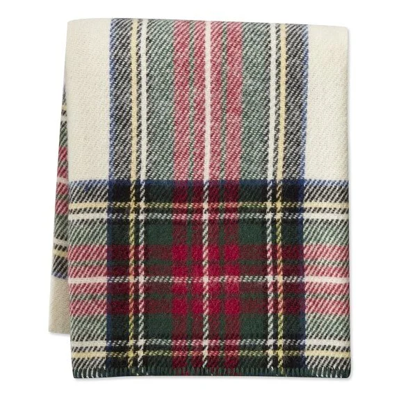 Williams Sonoma Italian Lambswool Throw, Stewart $149