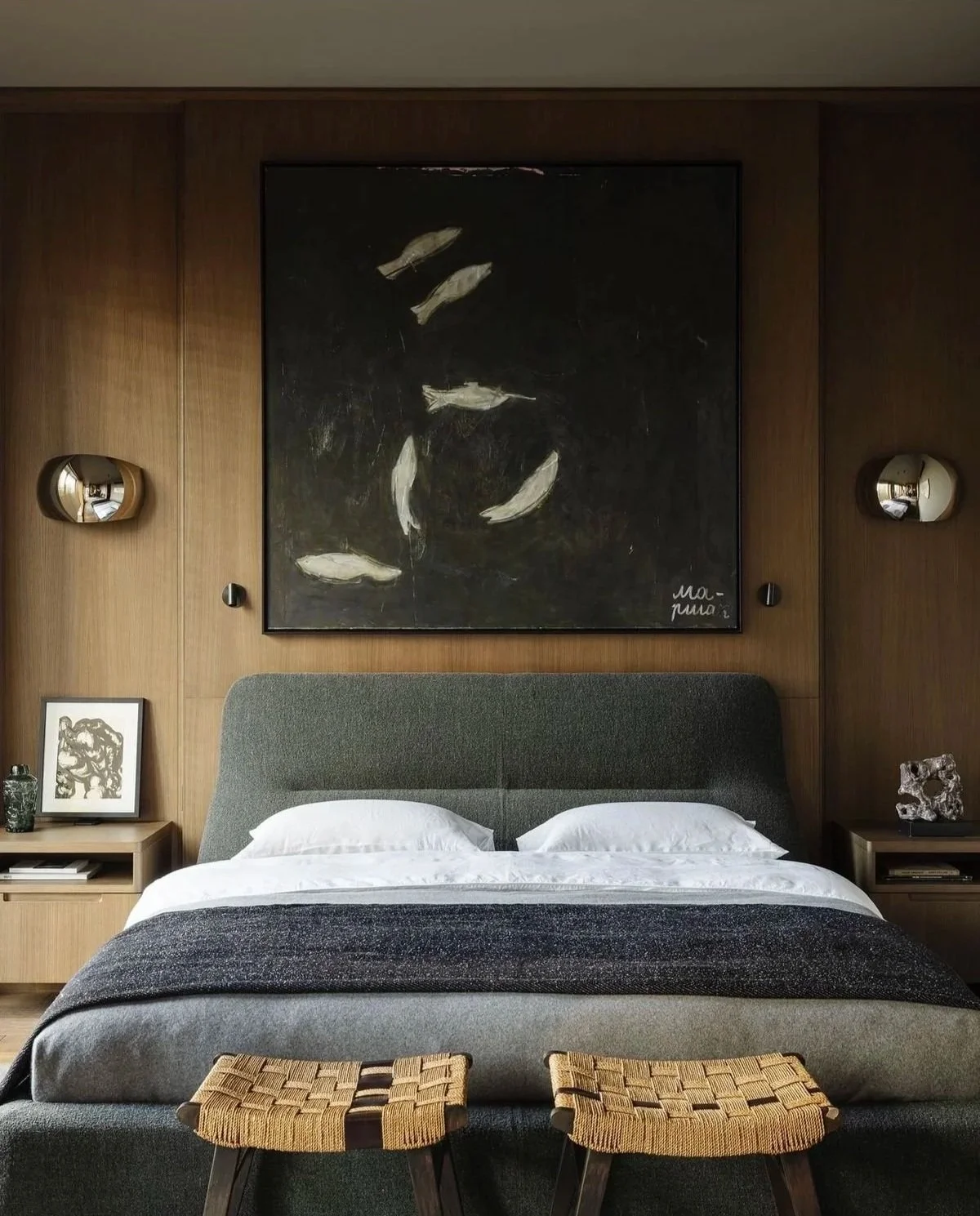 Modern Luxury Bedroom with Statement Artwork