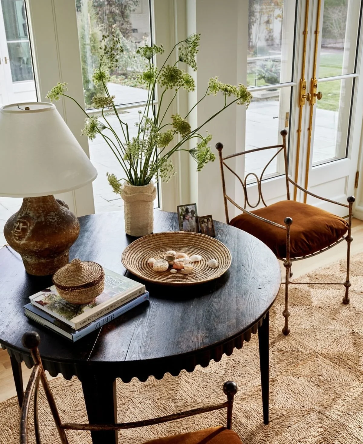 Curated Entry Table with Natural Textures