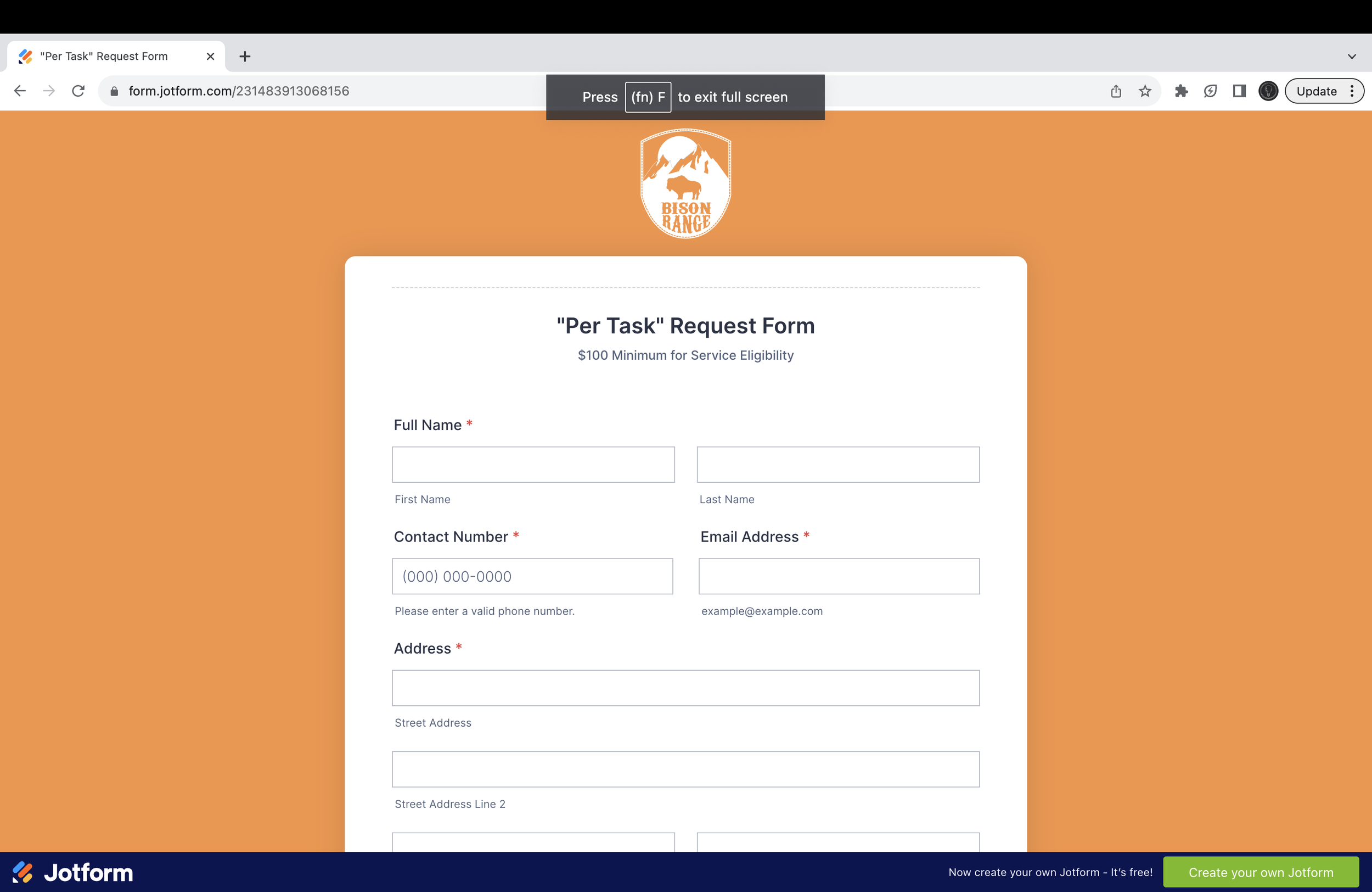 Bison Range Construction - Asmir Lalani