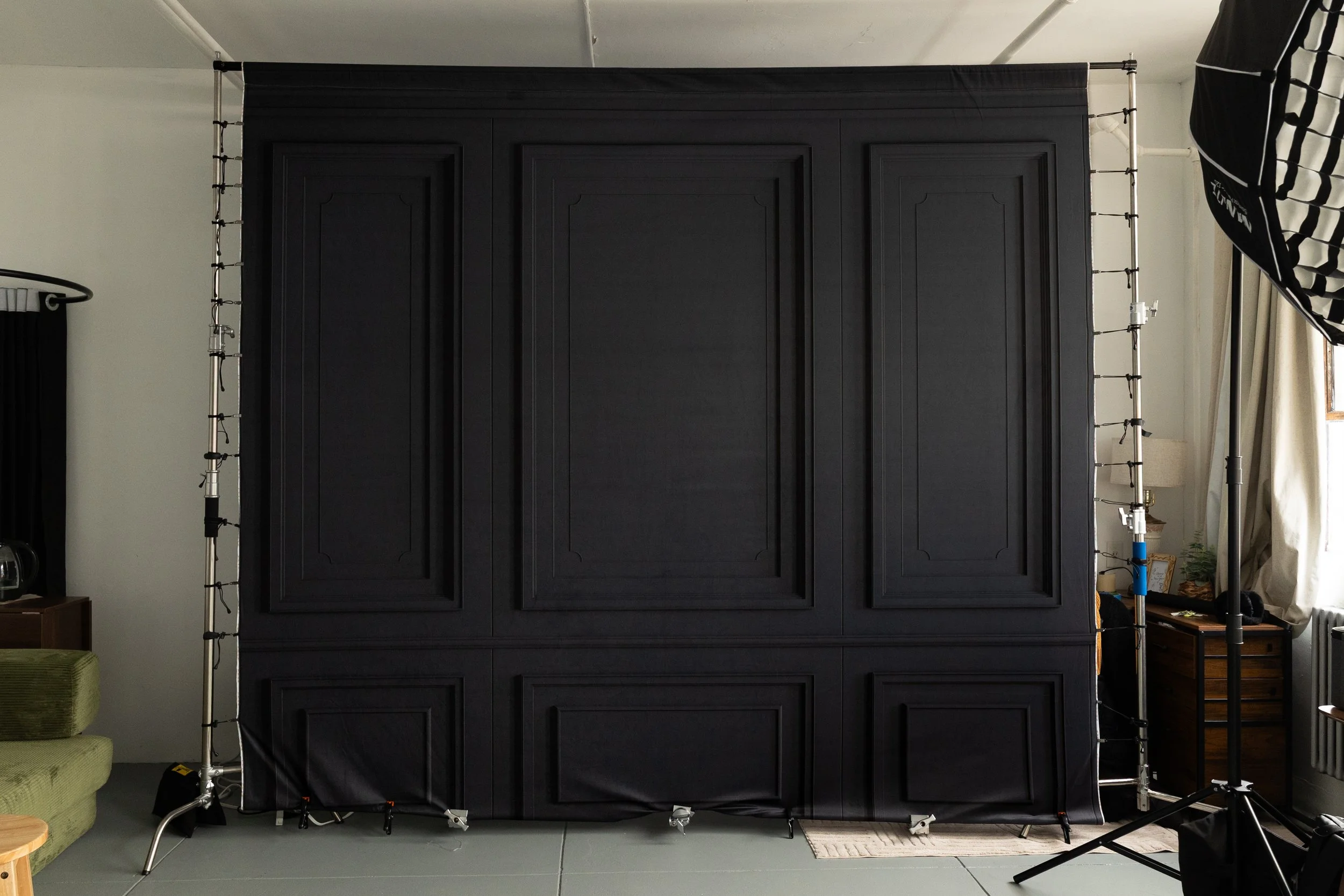 Gray Black Vintage Wall