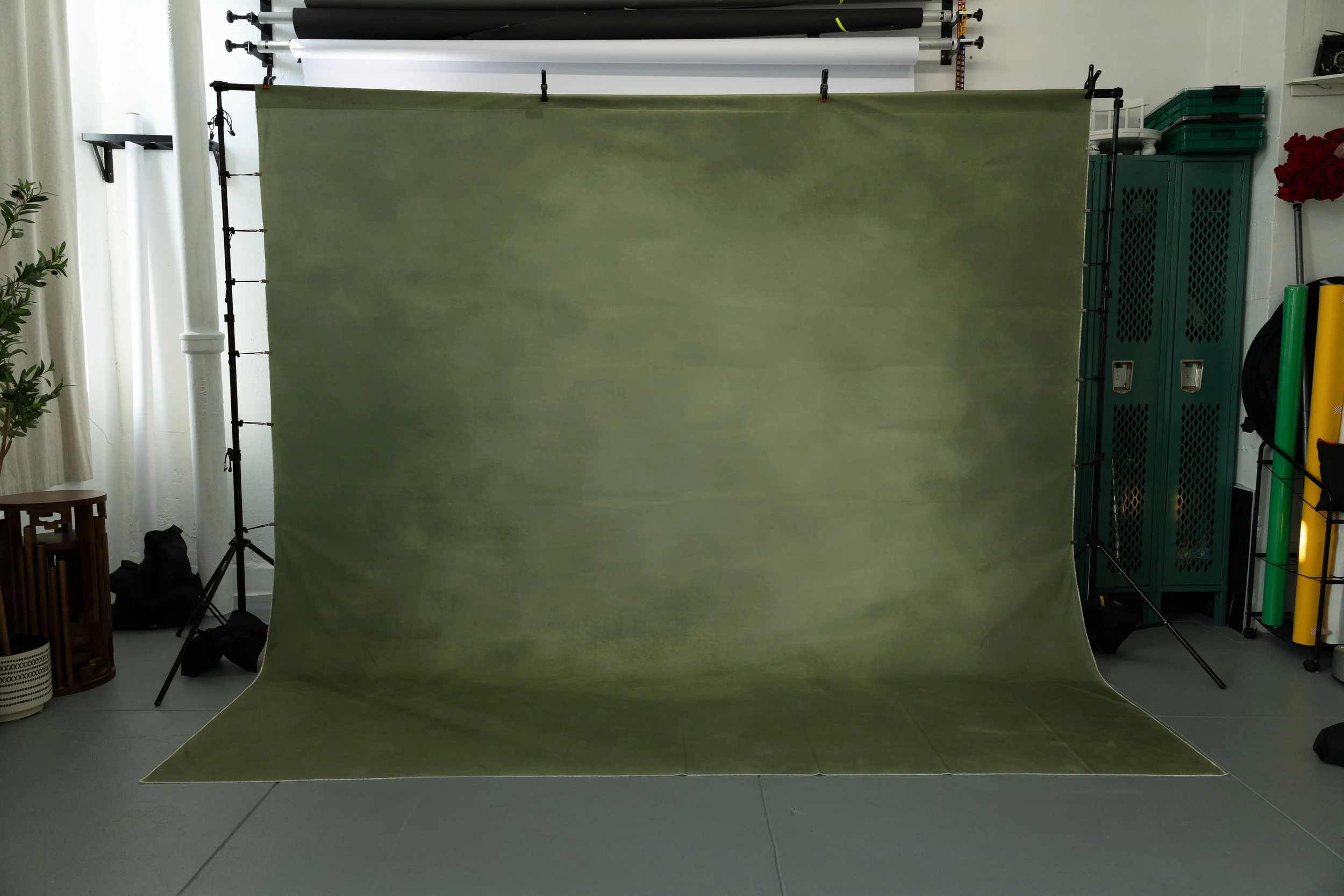 Cold Dark Olive Green Texture Abstract Background