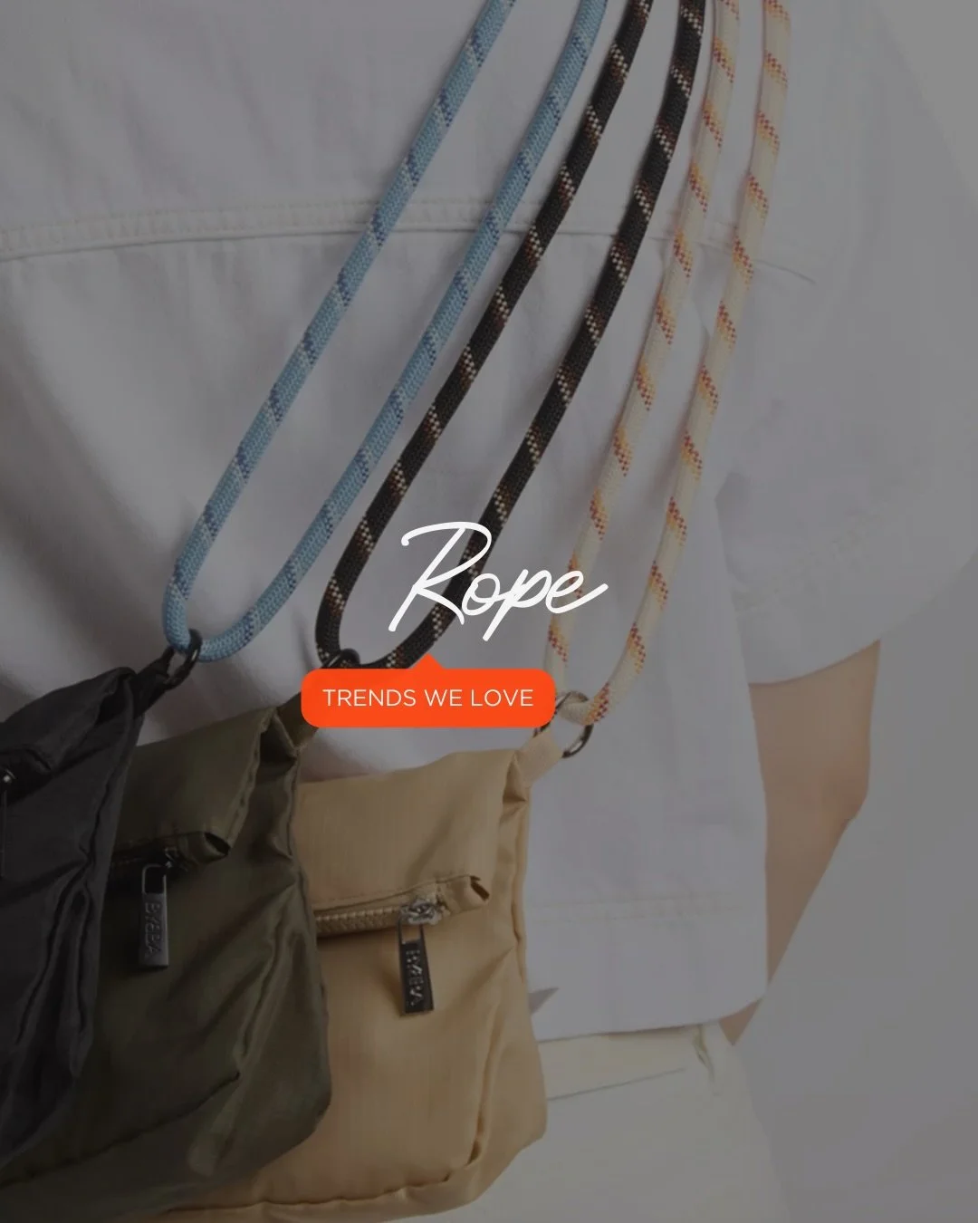 Utility meets style. Rope details are taking over accessories, adding texture, durability, and a little edge to everyday carry.