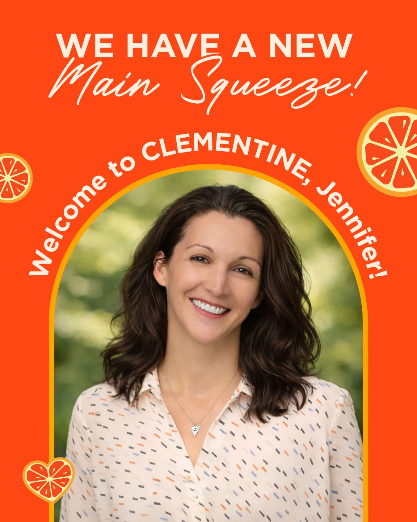 Welcome to the squeeze Jennifer Masters! 🍊 Great people doing great work. That&rsquo;s what Clementine is all about. New main squeezes. Big things ahead.

#ClementinePromos #FreshSqueezed #WithATwist