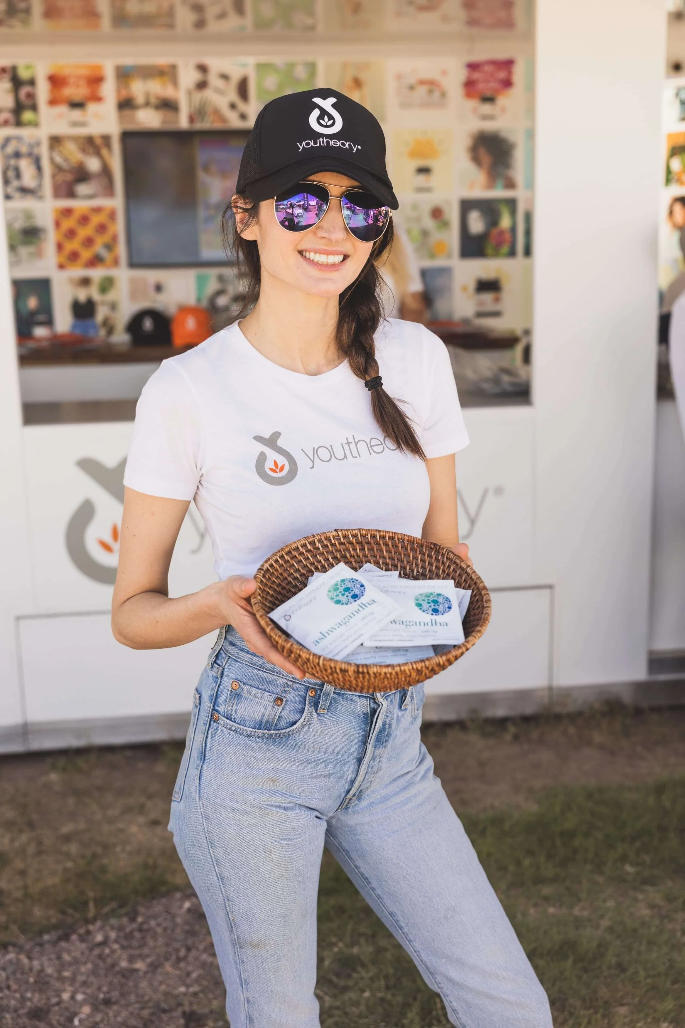 Lady from you theory holding a basket