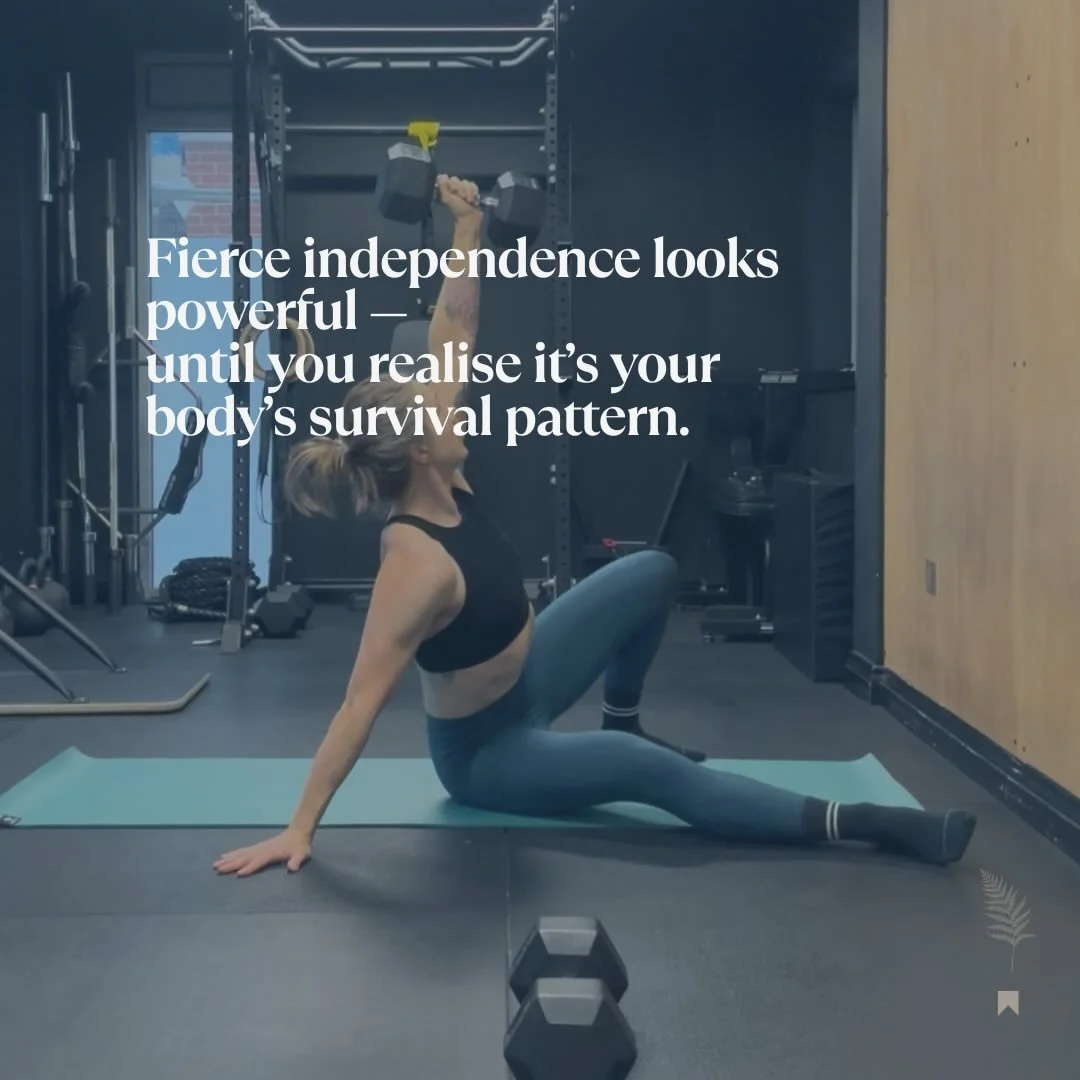 Fierce independence looks powerful &mdash;
until you realise it&rsquo;s your body&rsquo;s survival pattern.

That edge, that drive, that &ldquo;I can handle it&rdquo; energy&hellip;
it probably kept you safe once.

Maybe it helped you hold everything