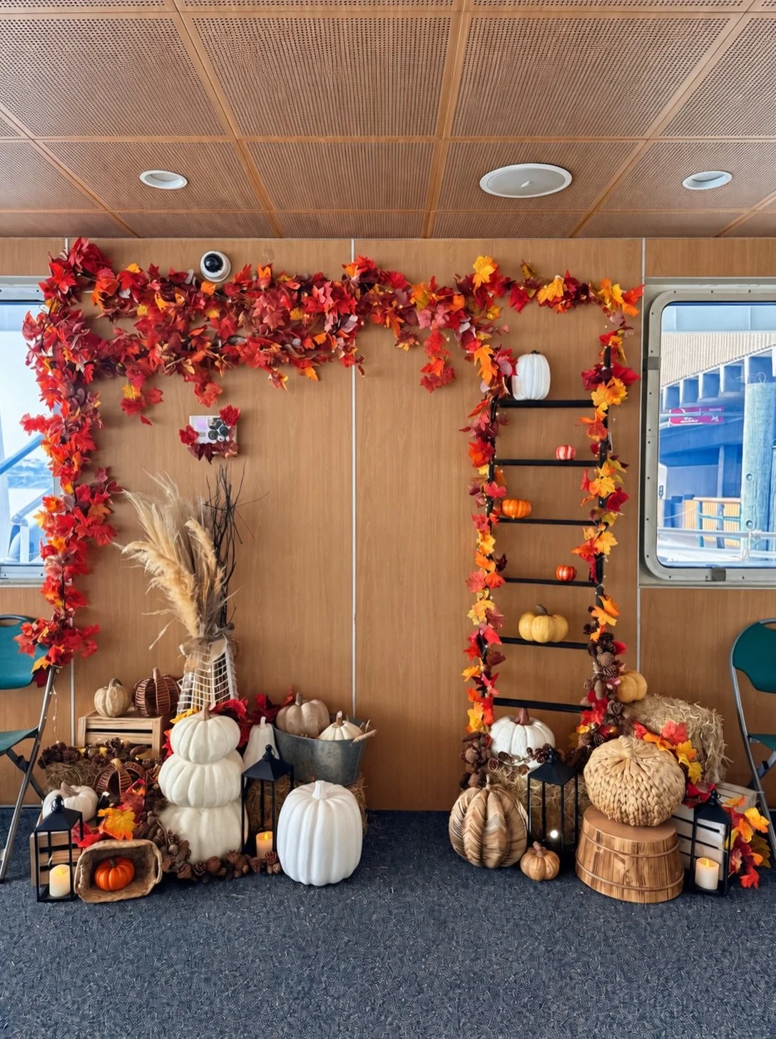 Fall is on board! 🍂🚢✨ Our latest installation for @circlelinenyc on the Staten Island Cruise!

Grab your tickets, check out the fall decor, snap a selfie, and don&rsquo;t forget to tag us! 📸🍁
.
.
#fallinstallation #fallboating #boatdecoration #au