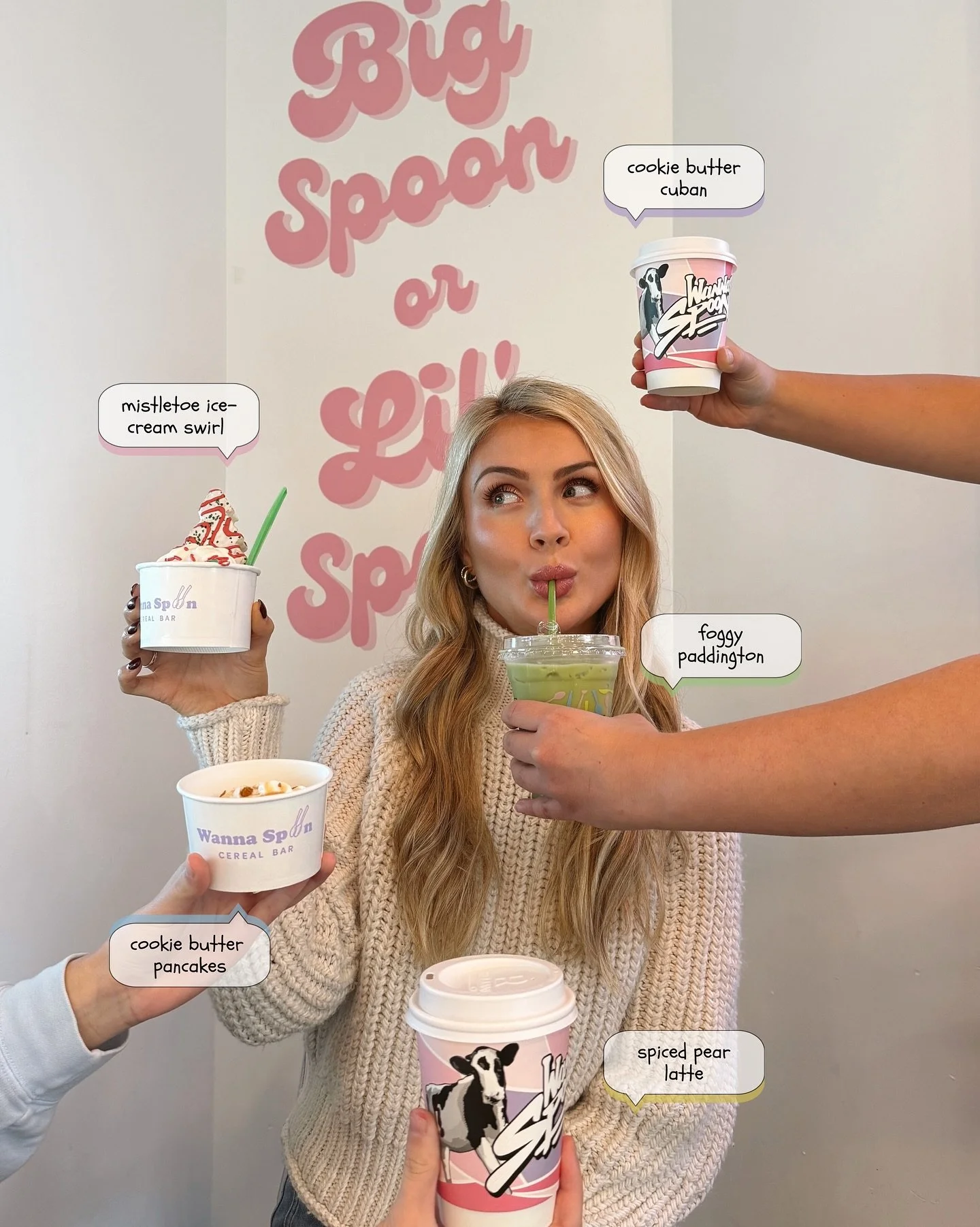 Our cozy-season lineup has officially entered the chat 👀❄️

Cookie butter cuban, spiced pear latte, mistletoe ice cream swirl&hellip; it&rsquo;s getting festive in here!

&lsquo;Tis the season to sip something yummy! Which one are you grabbing first