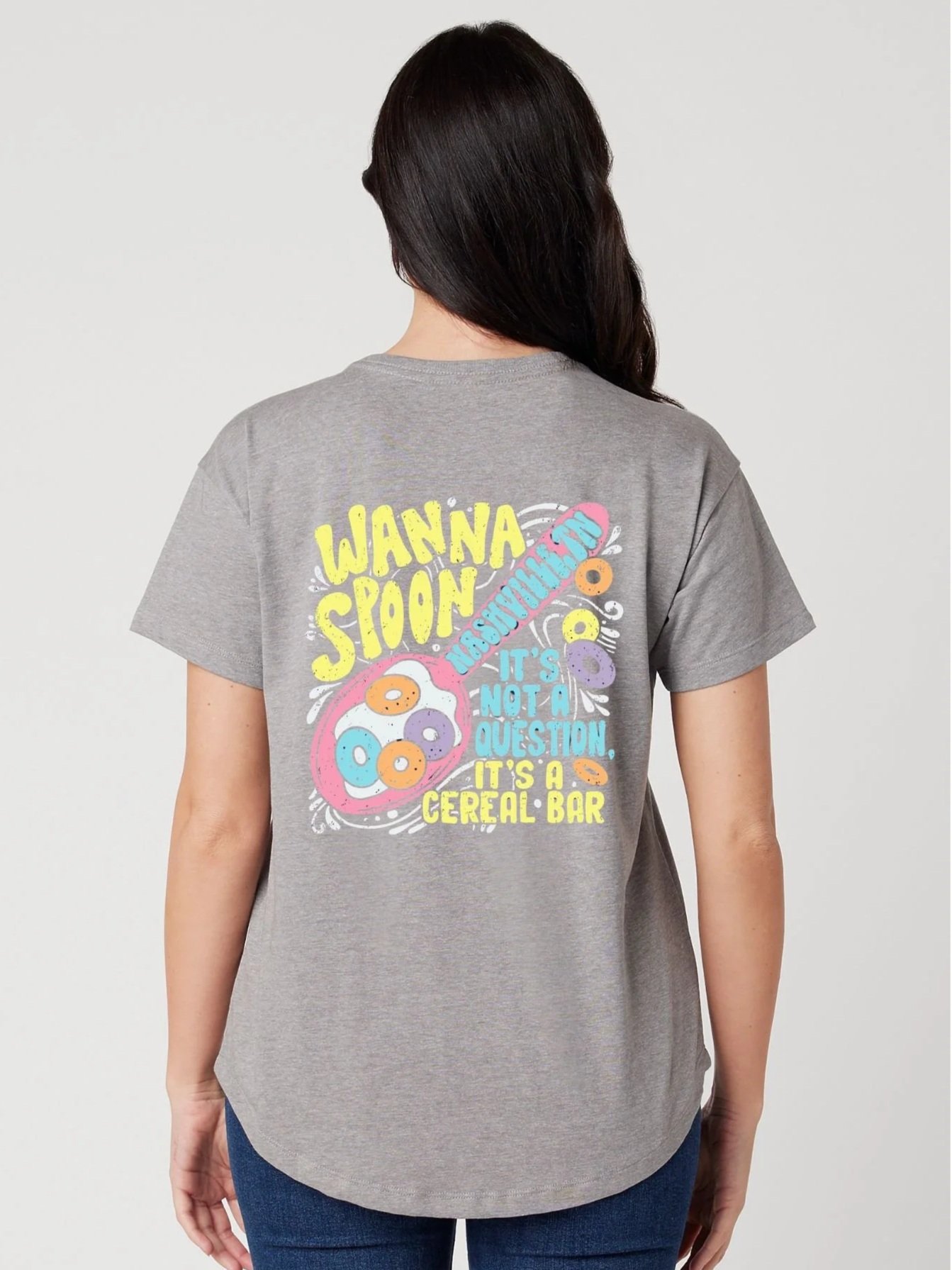 "It's Not a Question" Women's Hi-Lo T-Shirt - Grey