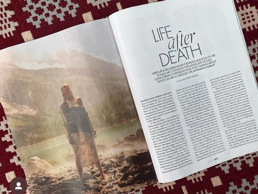 So honoured to have my words about the work @dremmaclare and I do as death doulas and at @fin_exploring_endings printed in @elleuk in Octobers issue. 
This piece is beautifully written by inspiring woman that is @olivia.jordan.cornelius Thankyou for 