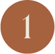 A brown circle with the number 1 in white