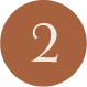 Number 2 on a brown circular background