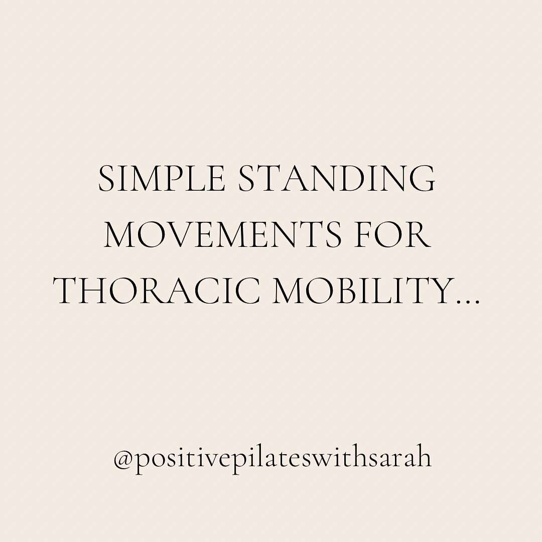 I wrote recently about the importance of thoracic mobility. If you feel tight in this area, then here are a couple of simple standing movements to get you started. 
1) Standing flexion and extension. In this exercise, concentrate your movement around