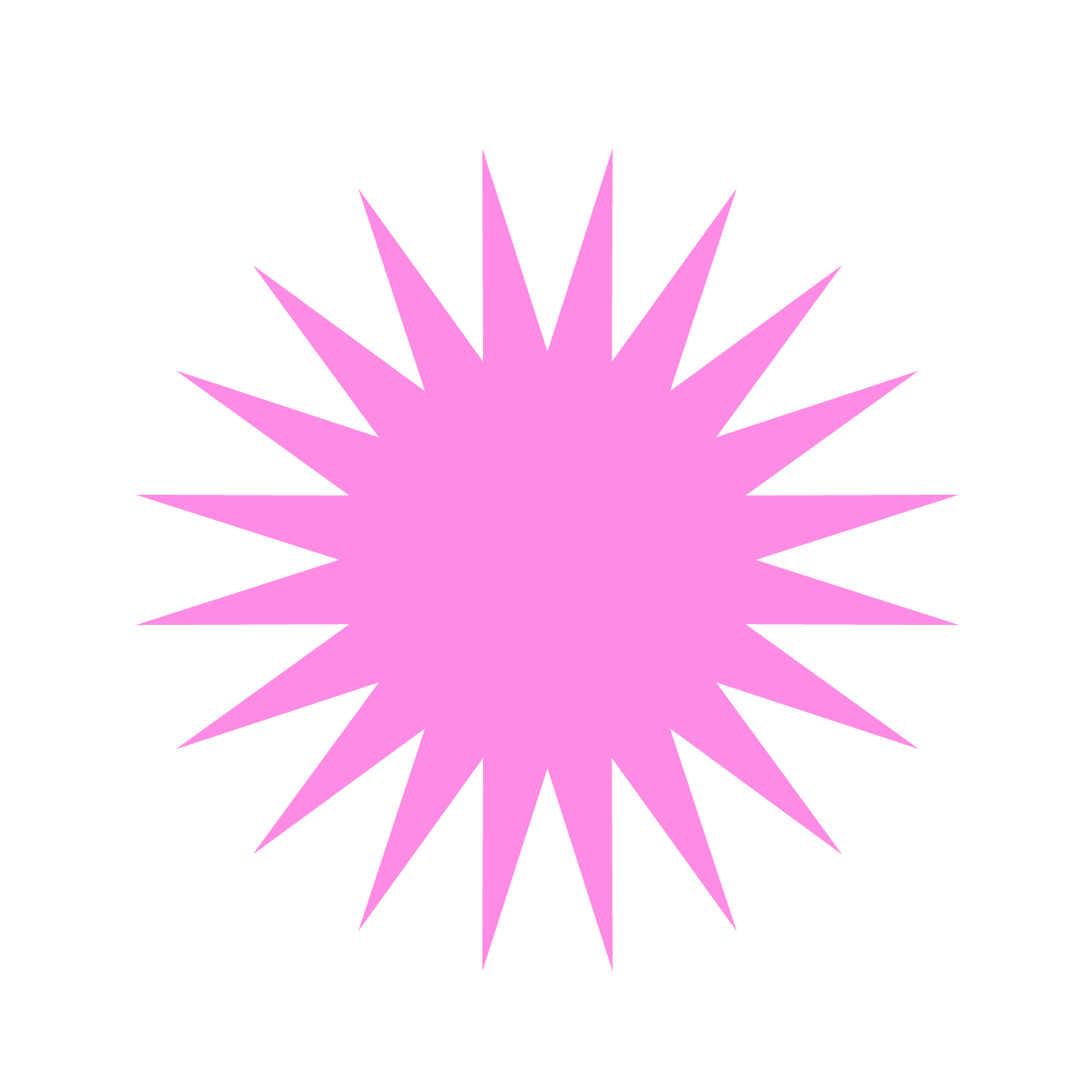 Pink star symbol