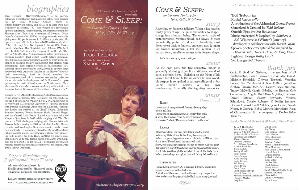Brochure front & back