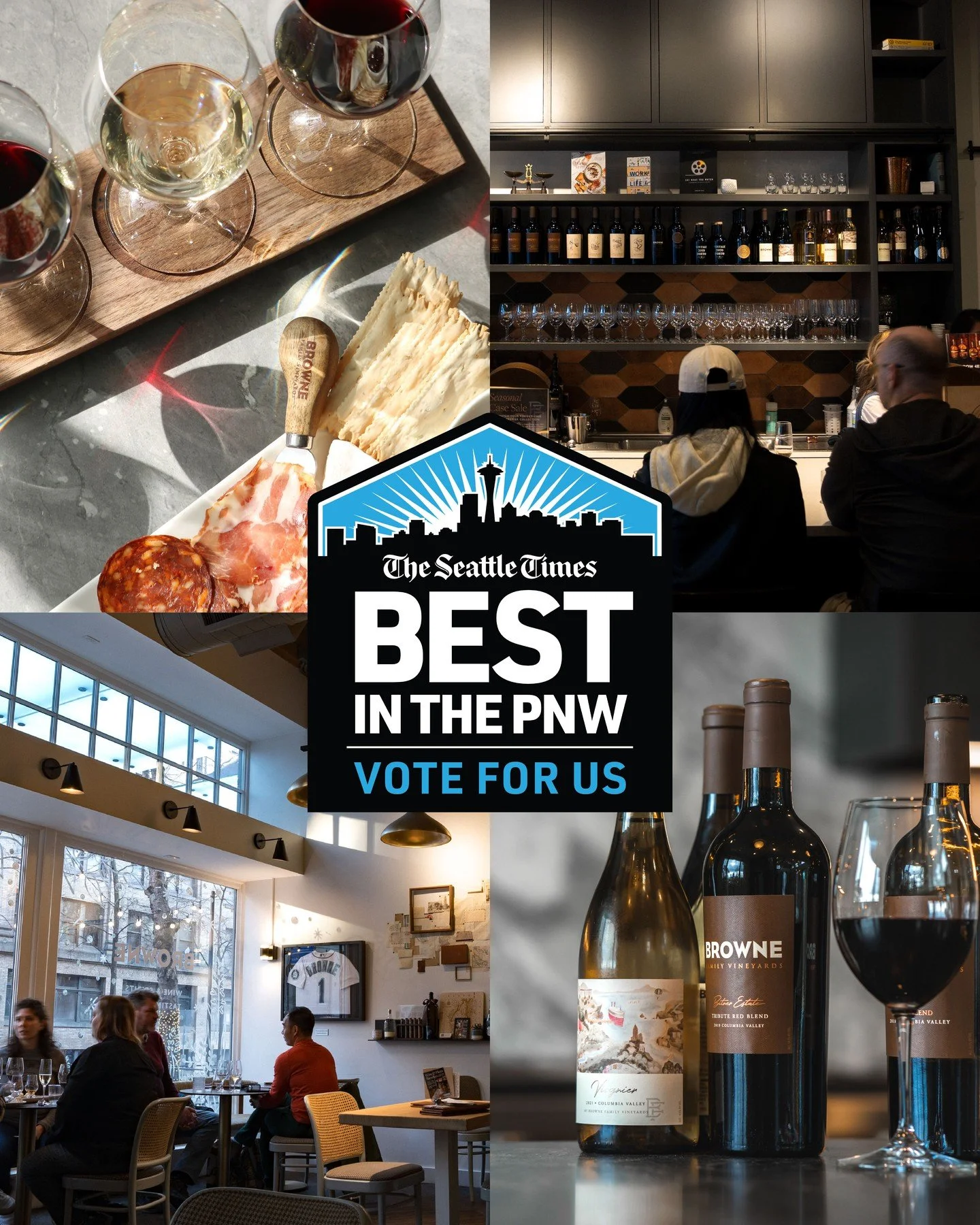 Vote Browne for Best in the PNW!🍷🍸 Browne Family Vineyards and Browne Family Spirits are nominated for 5 categories: Craft Cocktails, Distillery, Wine Club, Wine Selection/Wine Shop, and Winery!
You can vote for us under each category once a day up