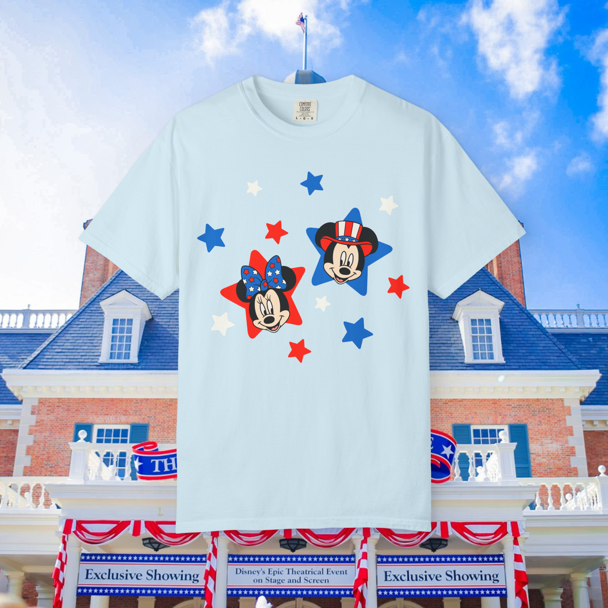 CHOOSE TEE OR CREW- Patriotic Mouse