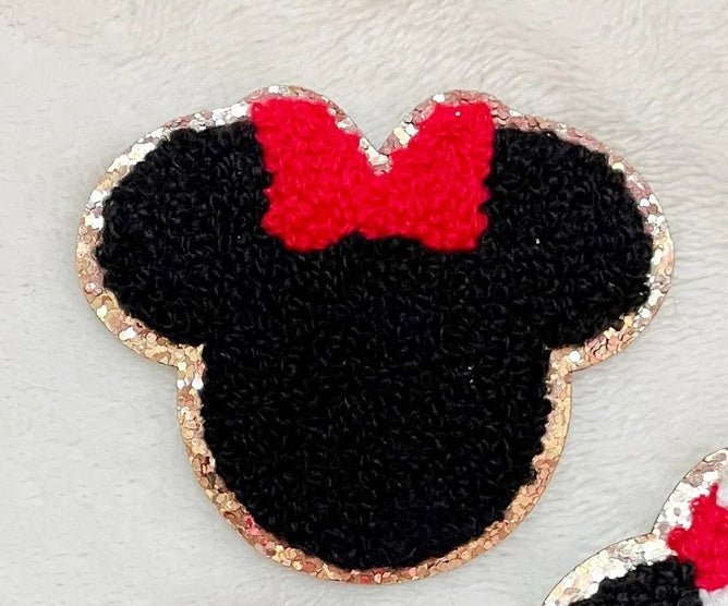 Disney Mickey Mouse Head Face Applique Red Iron On Patch LARGE