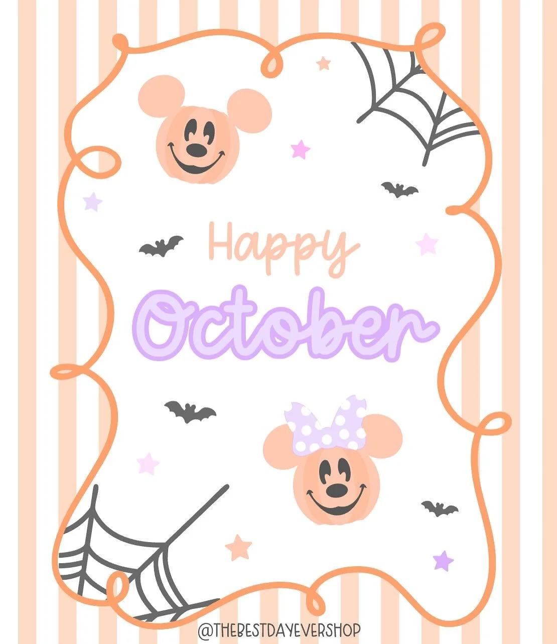 Happy October! I made 3 of these designs and couldn&rsquo;t decide which one I liked best, so I posted them all! Let me know which one is your favorite. Here&rsquo;s to the best time of the year at Disney 🎃 Halloween season is my favorite.