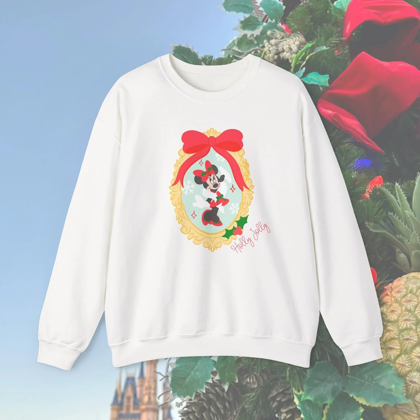 New Holly Jolly Minnie design is here! Shop this crew, tee and matching patch and fanny pack. I love this design for Jollywood nights at Hollywood Studios! I&rsquo;m always here for a Glam Christmas Minnie. Shop now!✨🎄